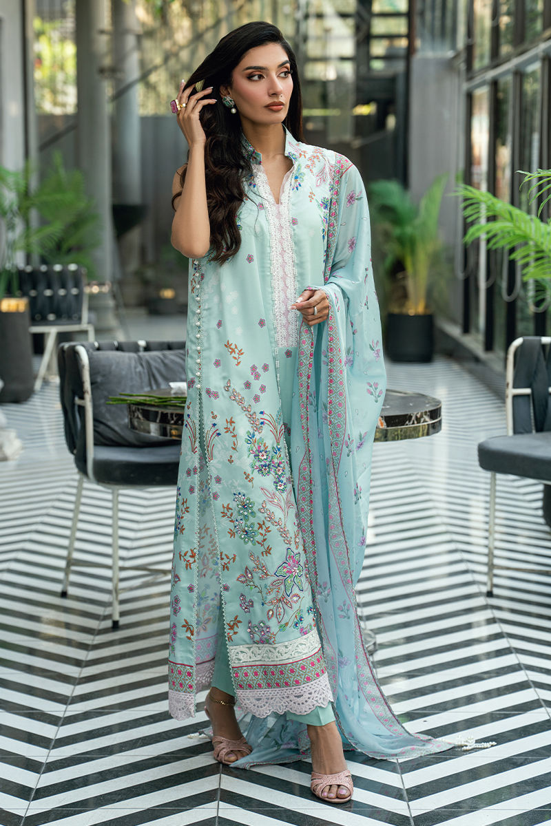 FATIMA KHAN - Mint Whisper with Sleeves