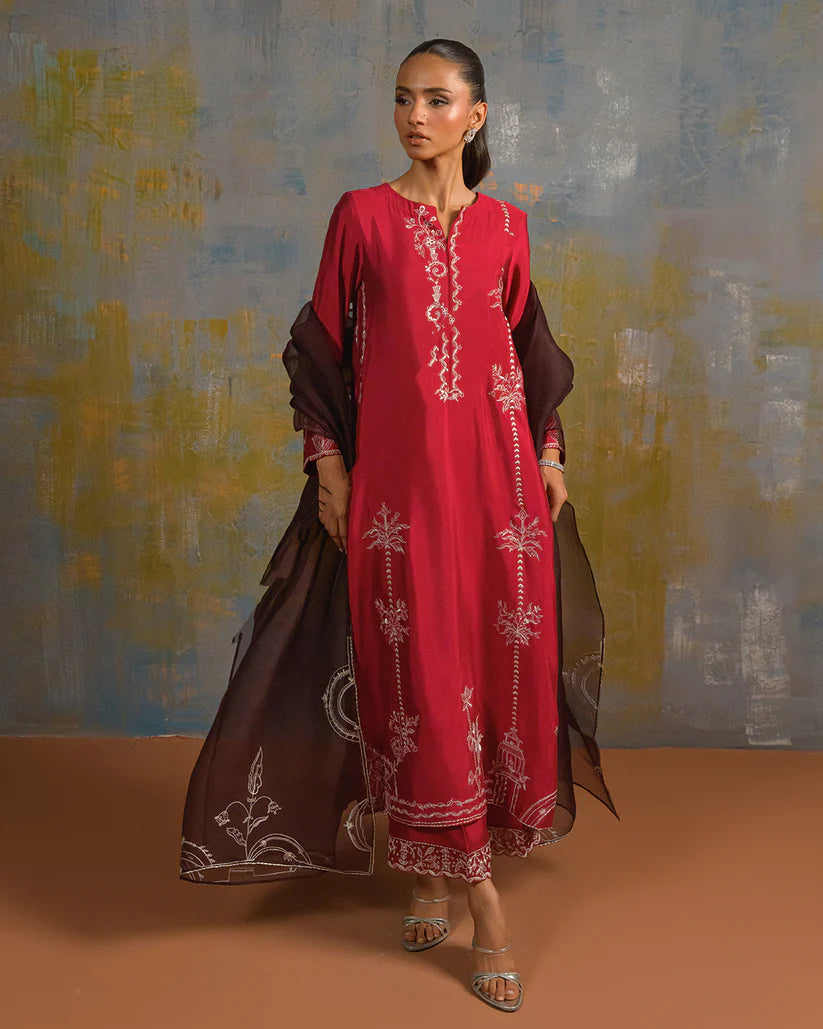 ZABRIC BY ZULEKHA AND SANA - Fushia Rose 3PCS