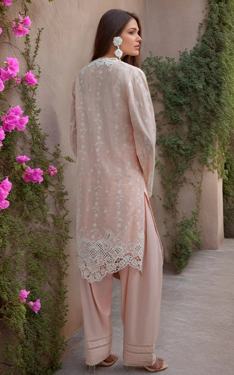 THREADS AND MOTIFS - Pastel Peach Embroidered