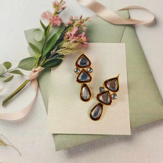 ZAHEEN KAMRAN - Kundan Seesh Earrings