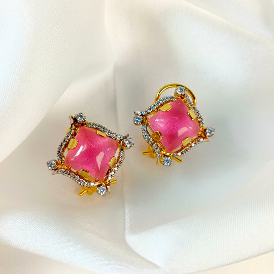 ZAHEEN KAMRAN - Pinkstone Earrings