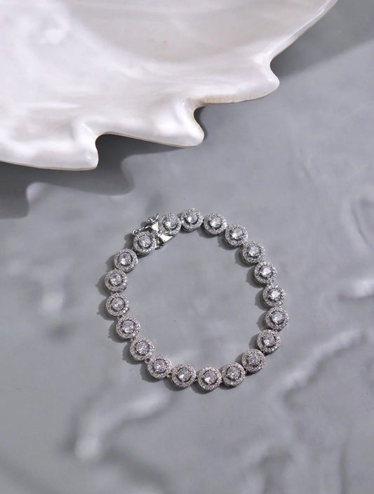 THE BUTTERFLY EFFECT JEWELRY - Round Zircon diamond bracelet