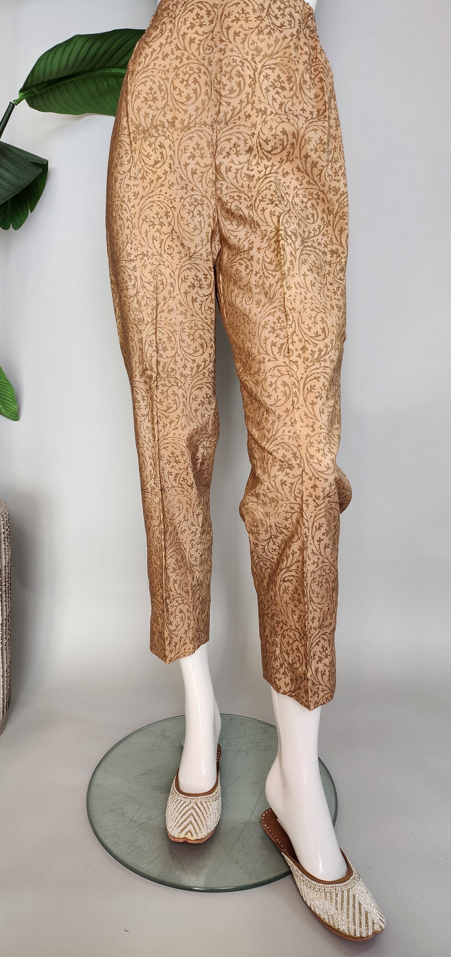 SABEEN MANEKIA - Beige Block Print Pant