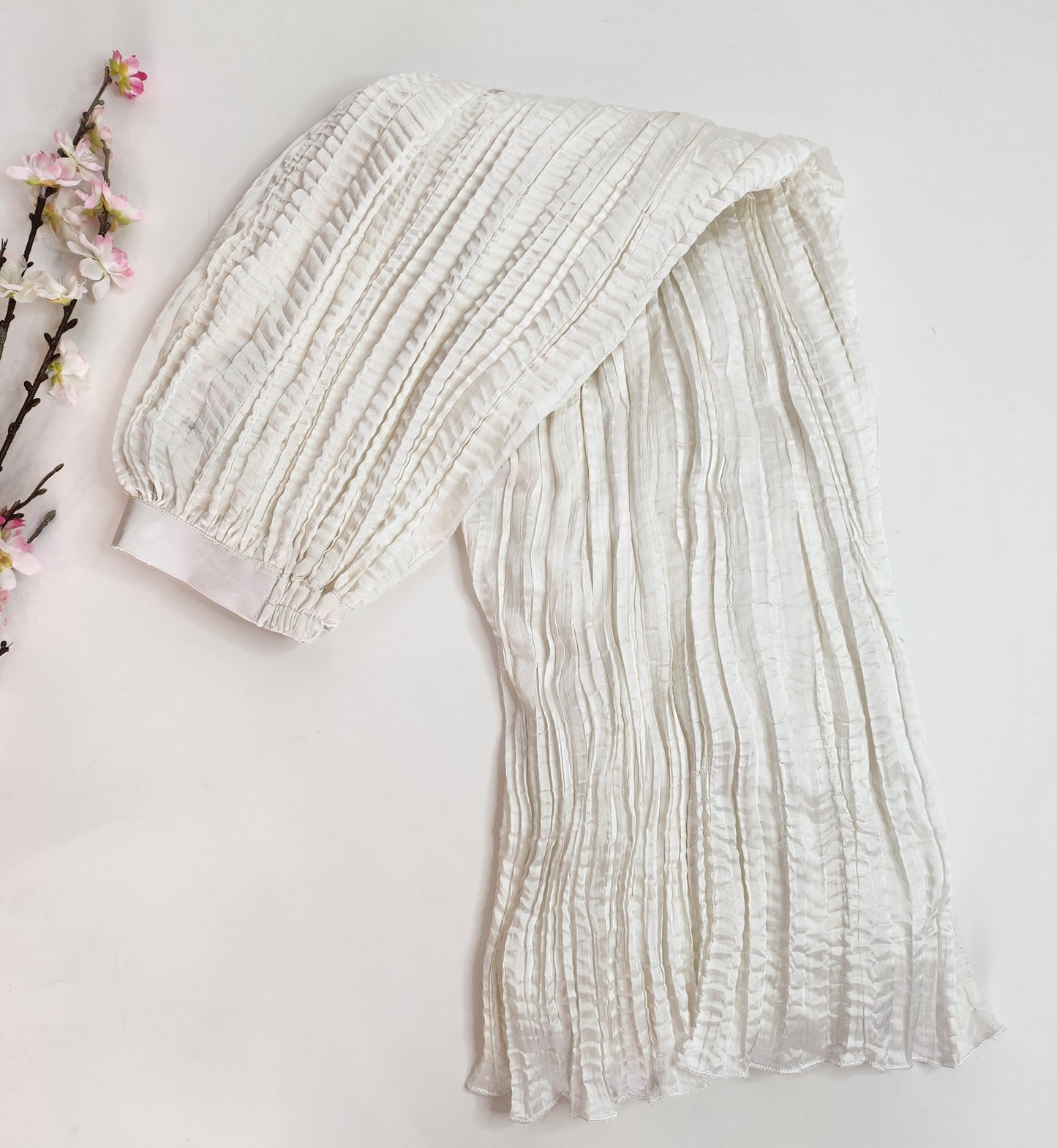 SABEEN MANEKIA - White - Crushed Culottes with gota