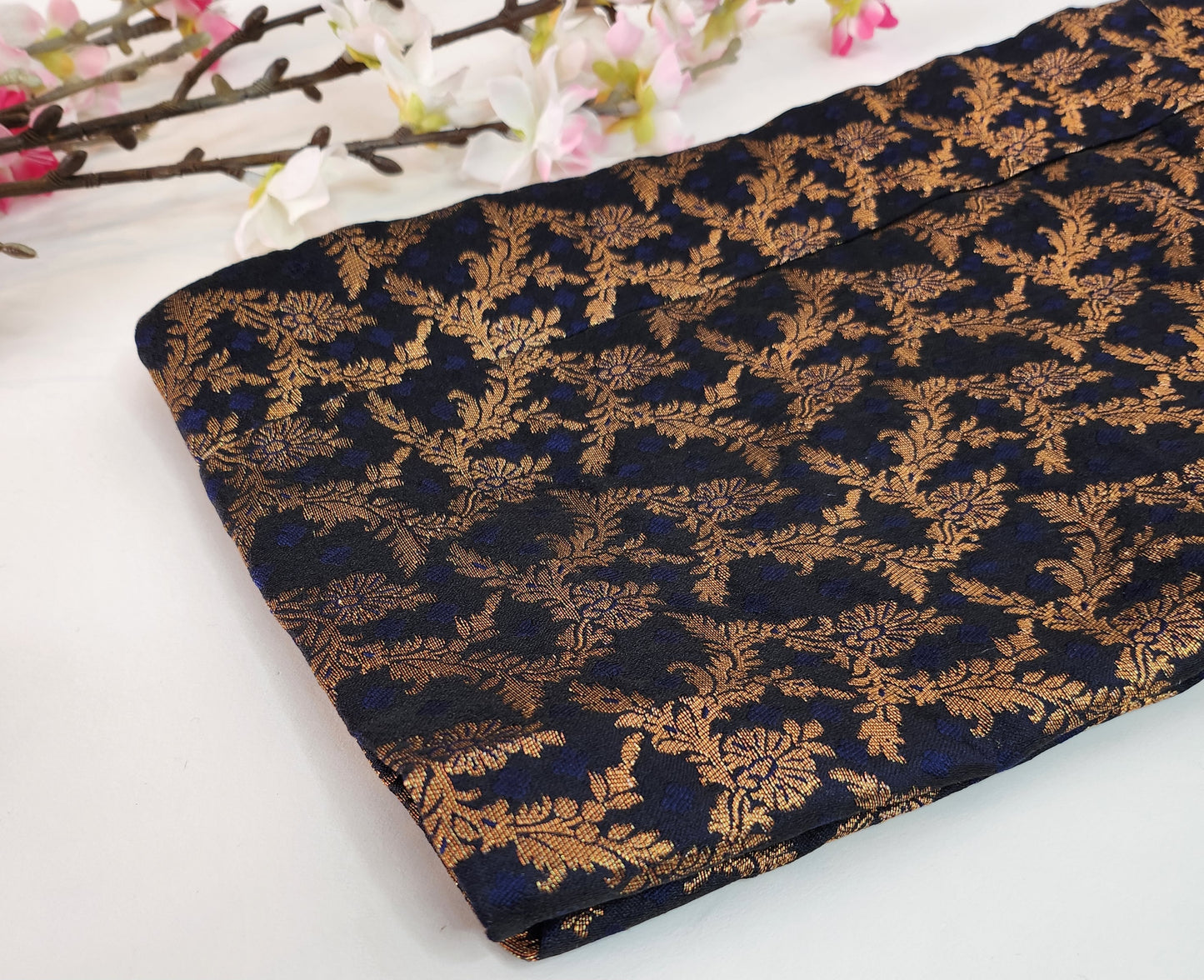 SABEEN MANEKIA - Jamawar Pant - Navy Blue
