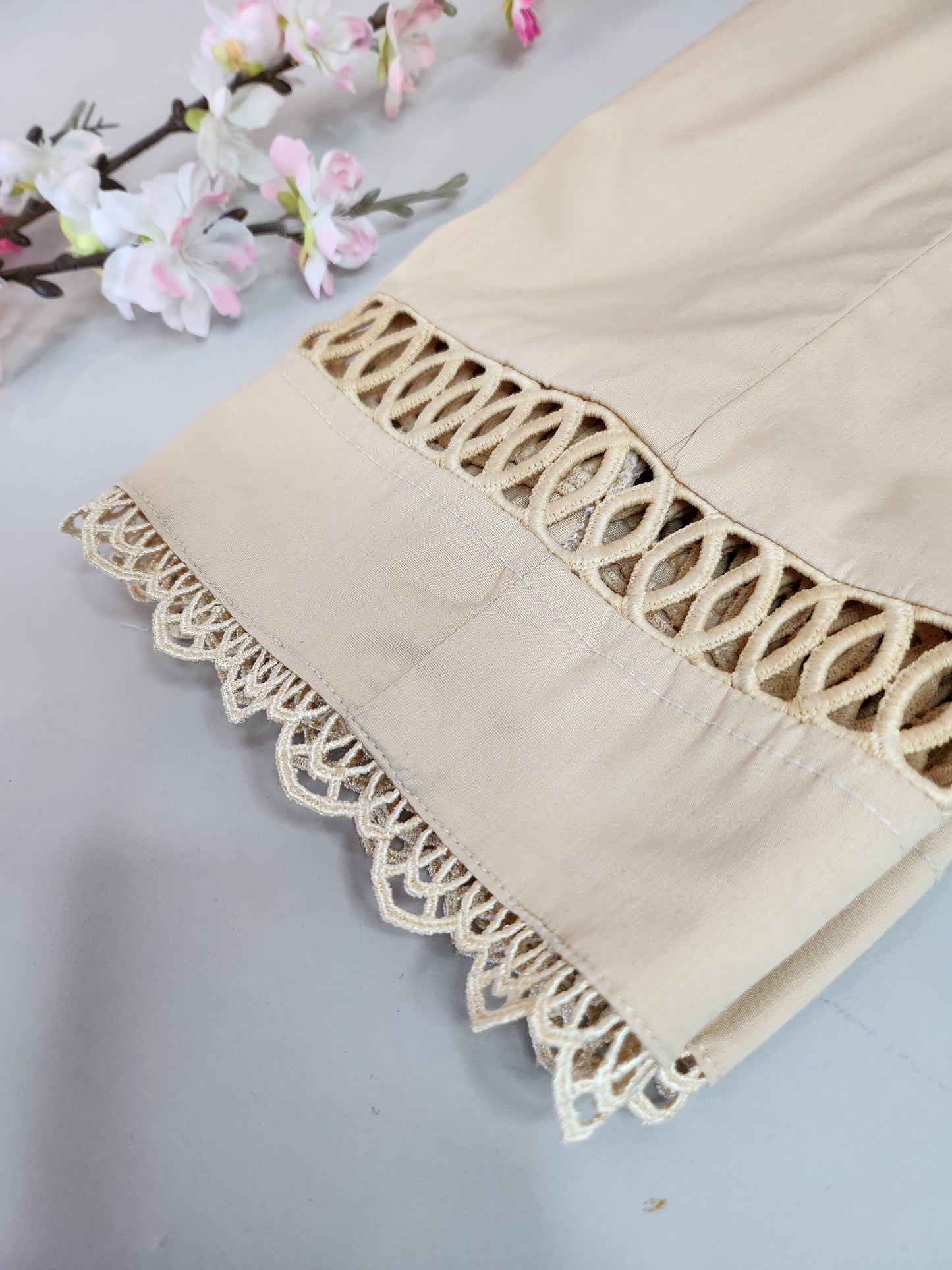 SABEEN MANEKIA - Tuscan Beige Lace pant