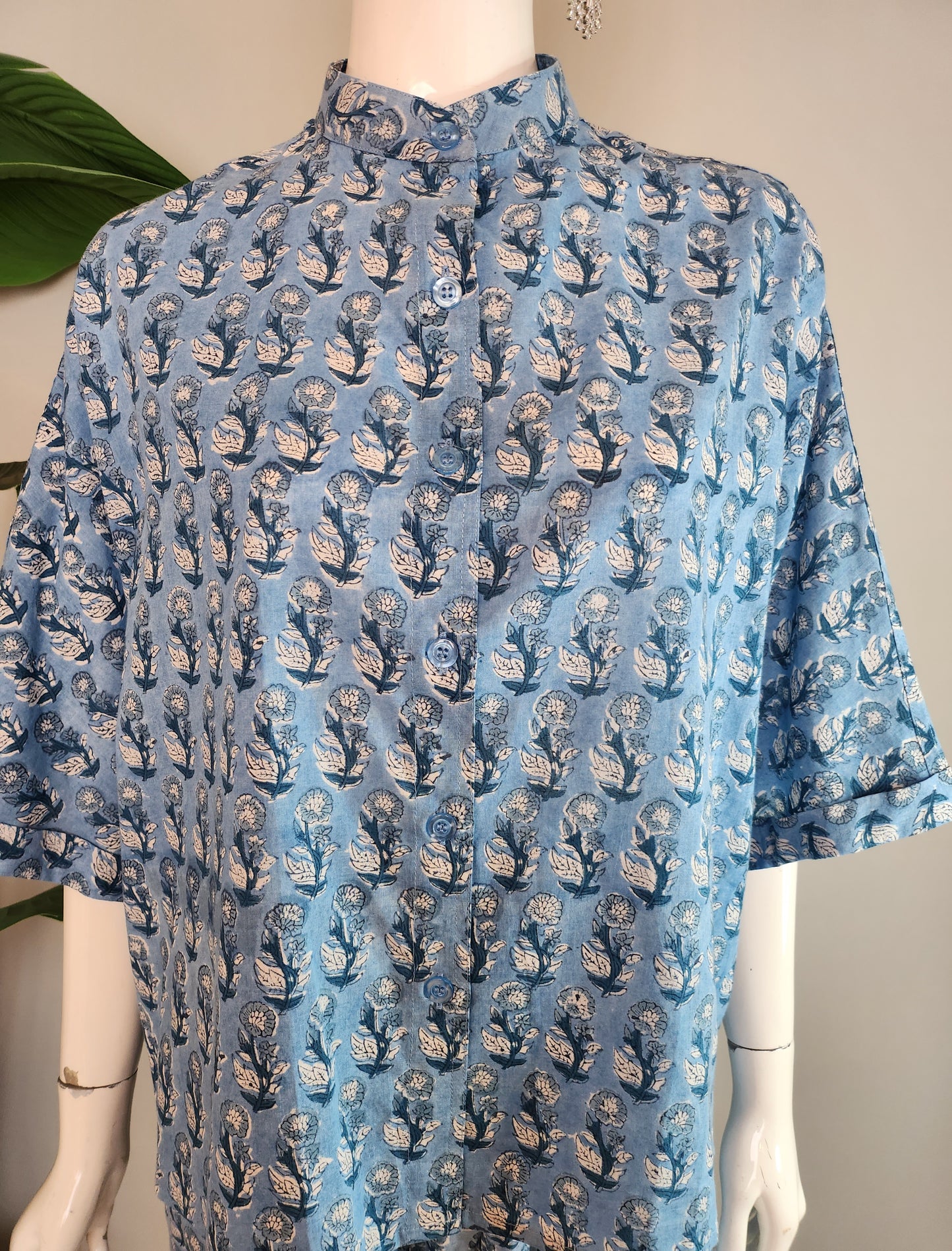 SOBIA GULZAD - Blue Lotus Print Coord Set