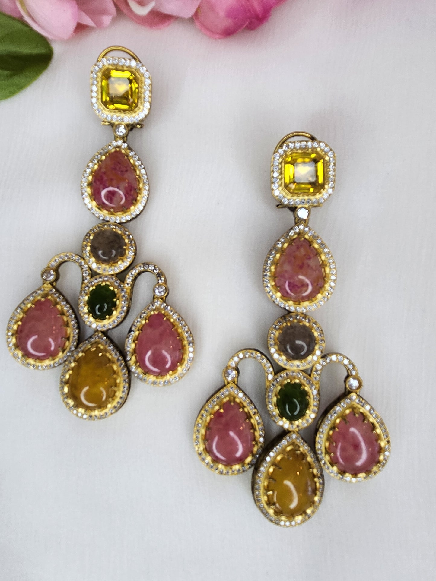 THE BUTTERFLY EFFECT - Multi-color Chandelier earrings