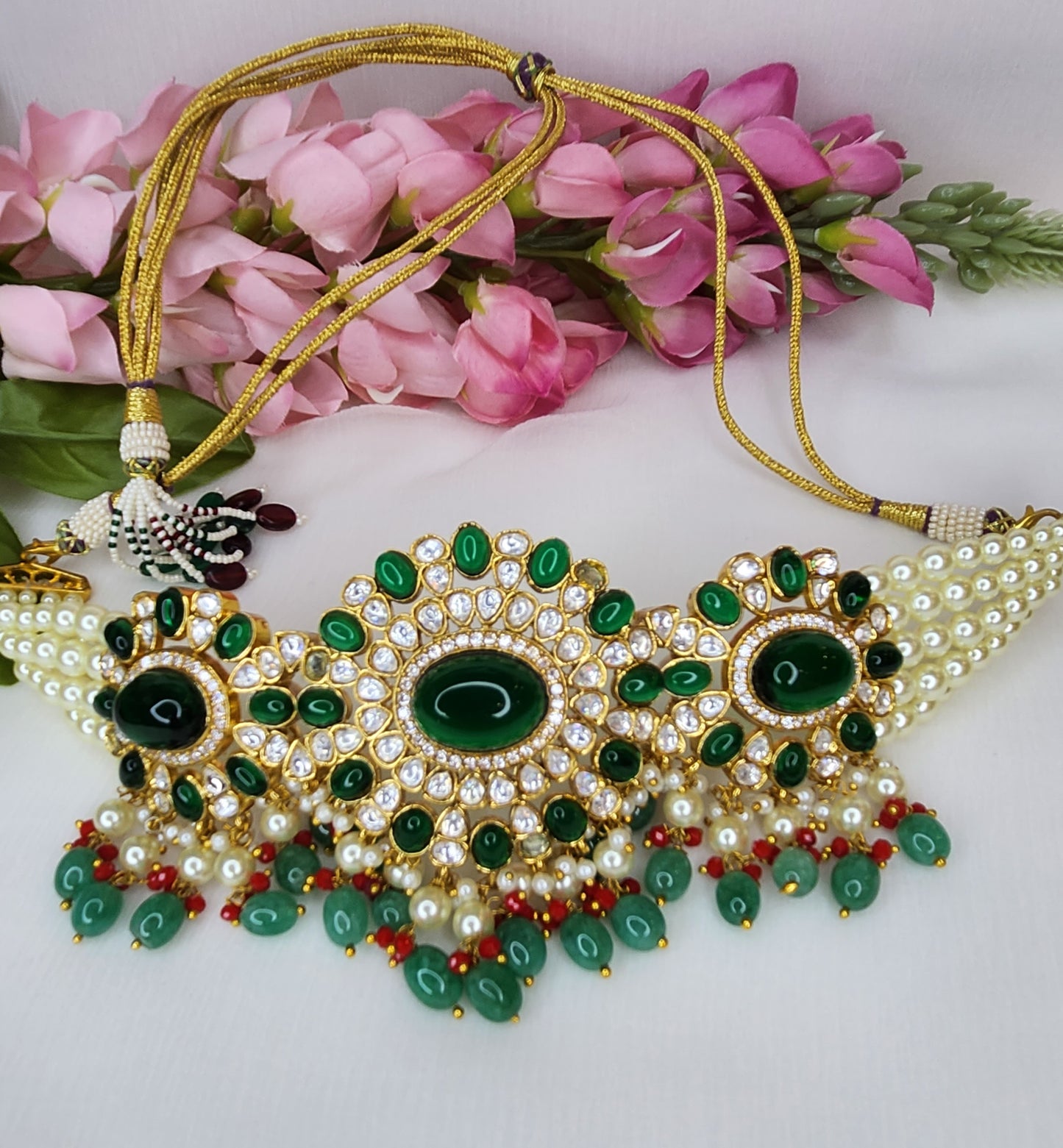 THE BUTTERFLY EFFECT - Green Set necklace and earring