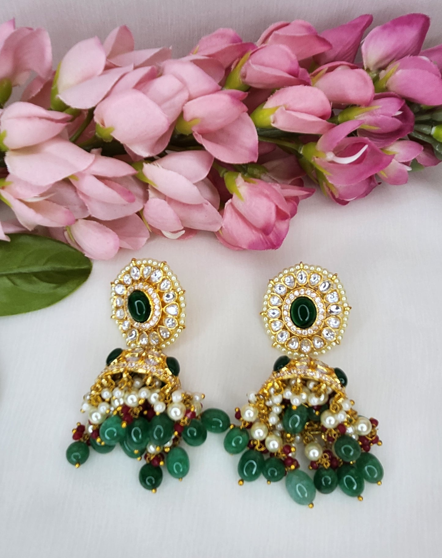 THE BUTTERFLY EFFECT - Green Set necklace and earring
