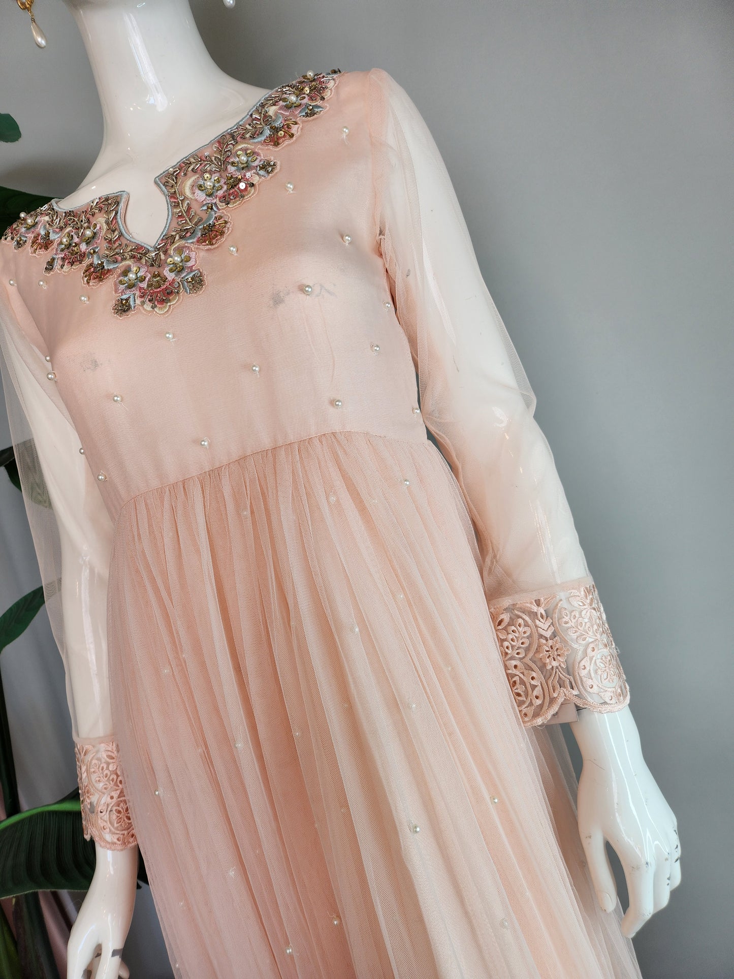 FATIMA KHAN - Peach Dress