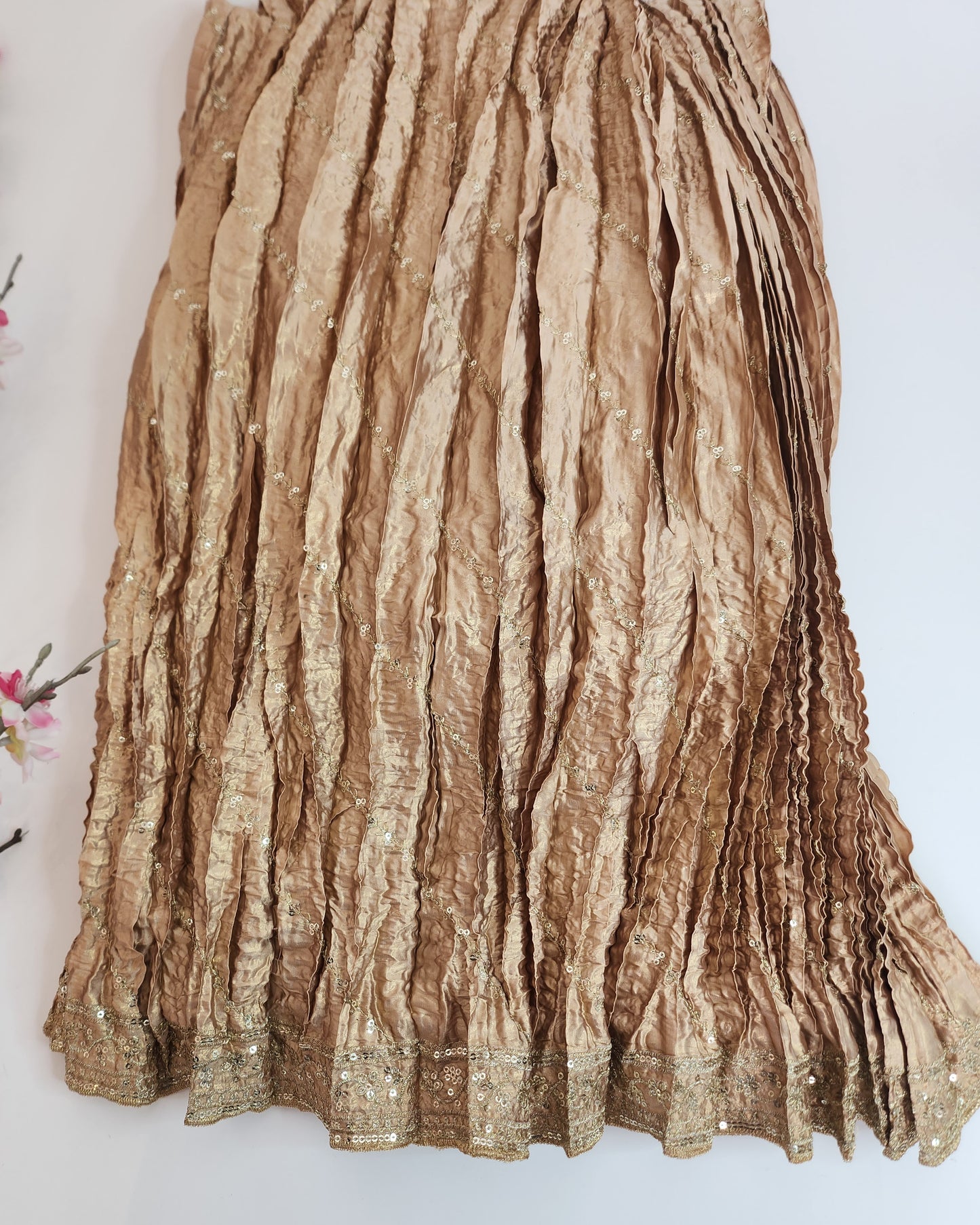 SABEEN MANEKIA - Beige Gold- Crushed Cullotes