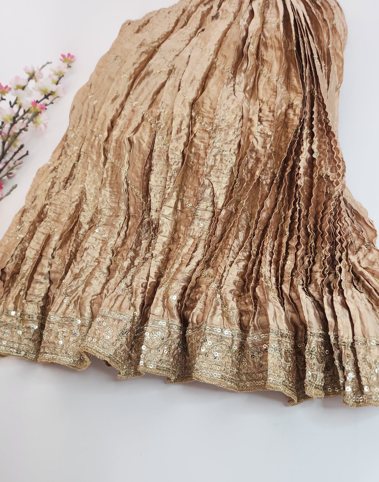 SABEEN MANEKIA - Beige Gold- Crushed Cullotes