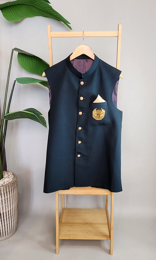 KUNZUL CHANNAR MENSWEAR - Green Waist Coat