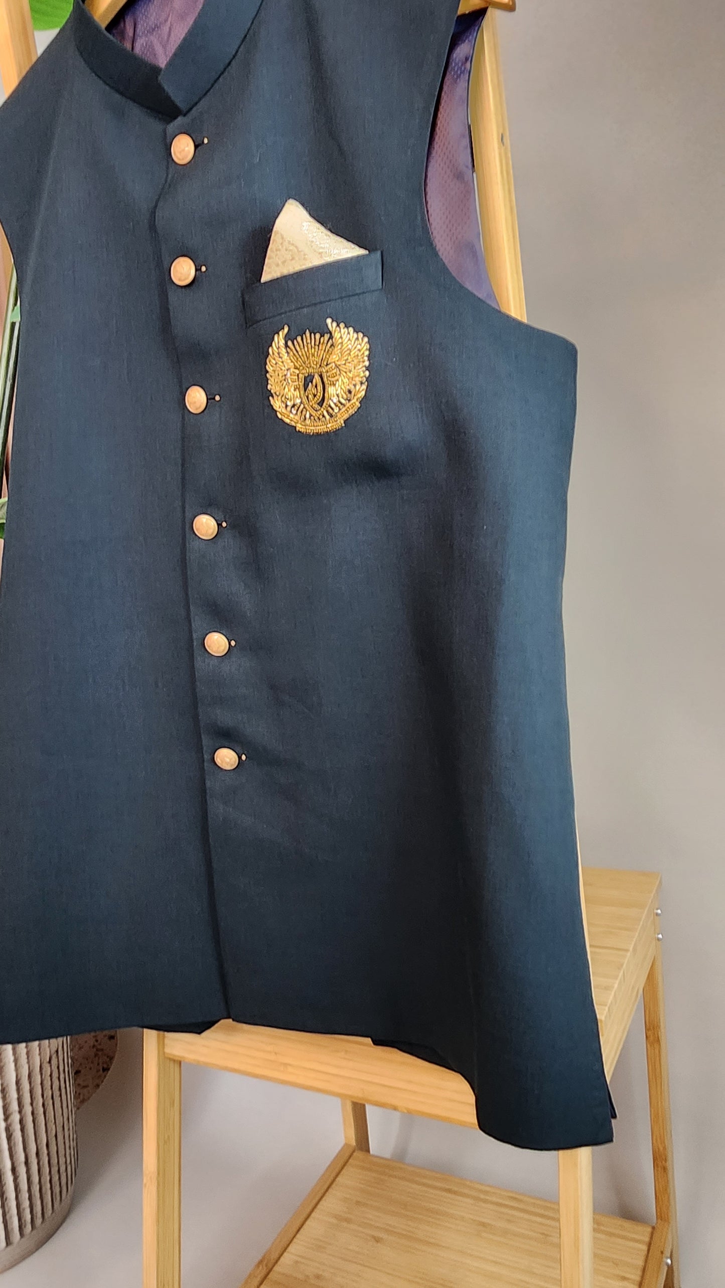 KUNZUL CHANNAR MENSWEAR - Green Waist Coat