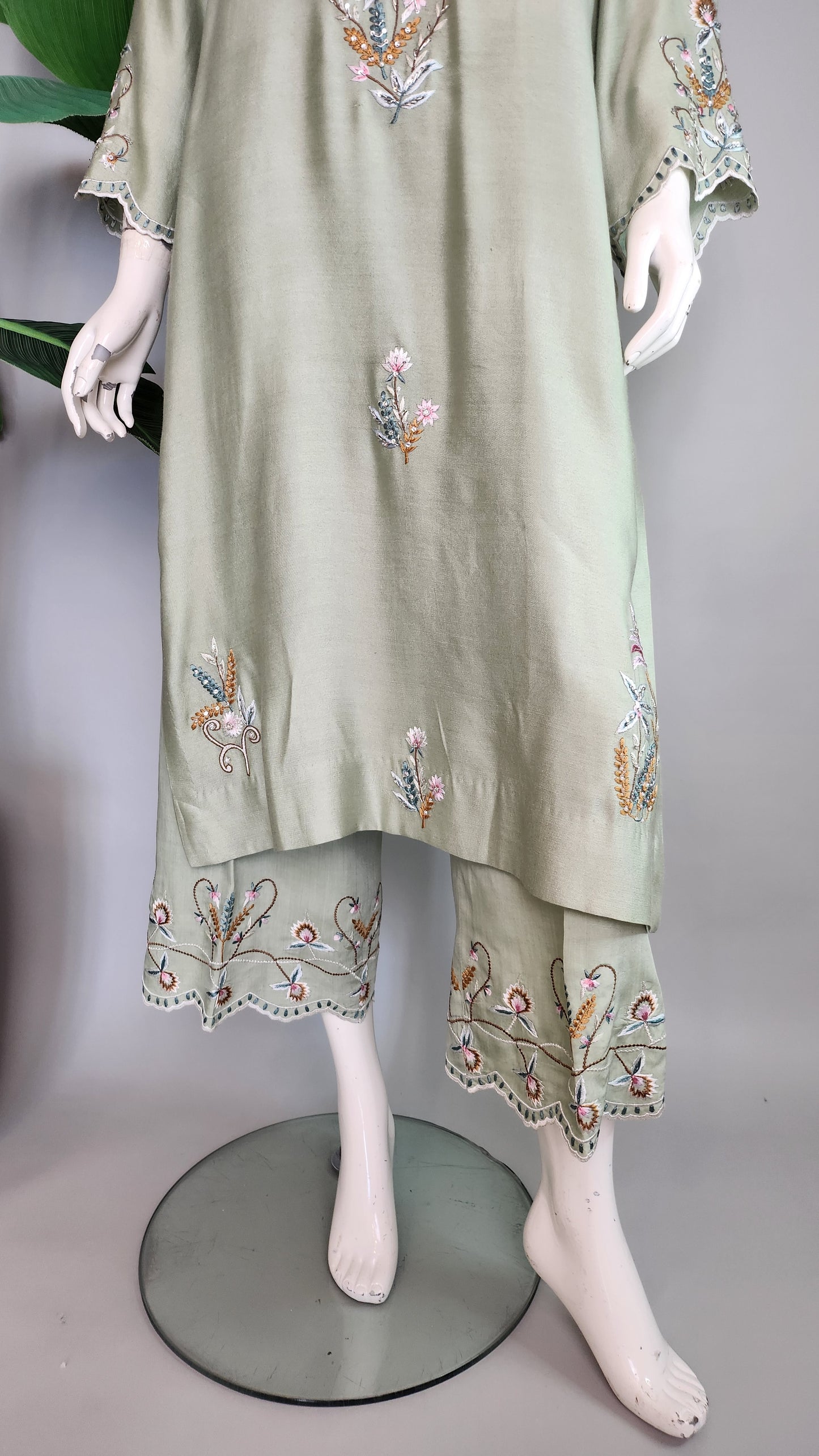 SEEMA IFTIKHAR - Mint Green with embroidery detailed