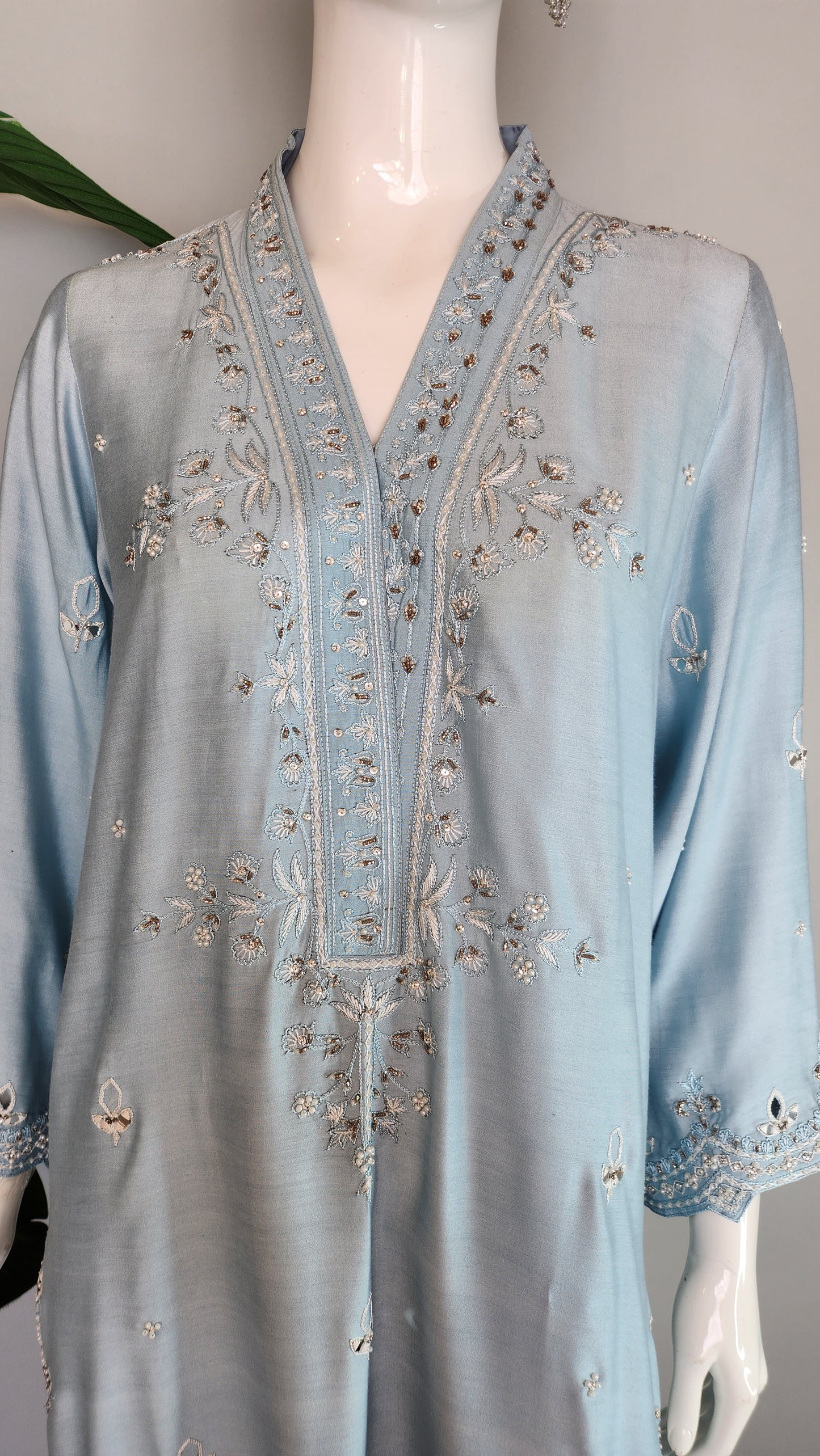 SEEMA IFTIKHAR - Light Blue Color Beaded