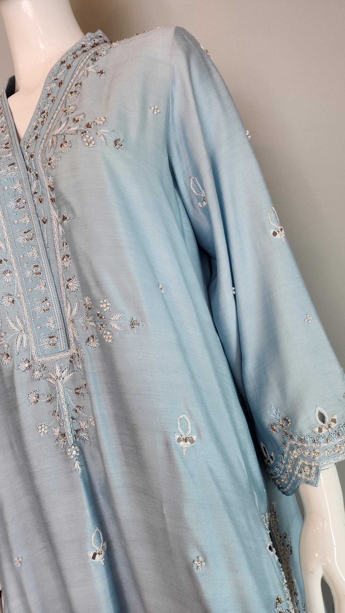 SEEMA IFTIKHAR - Light Blue Color Beaded