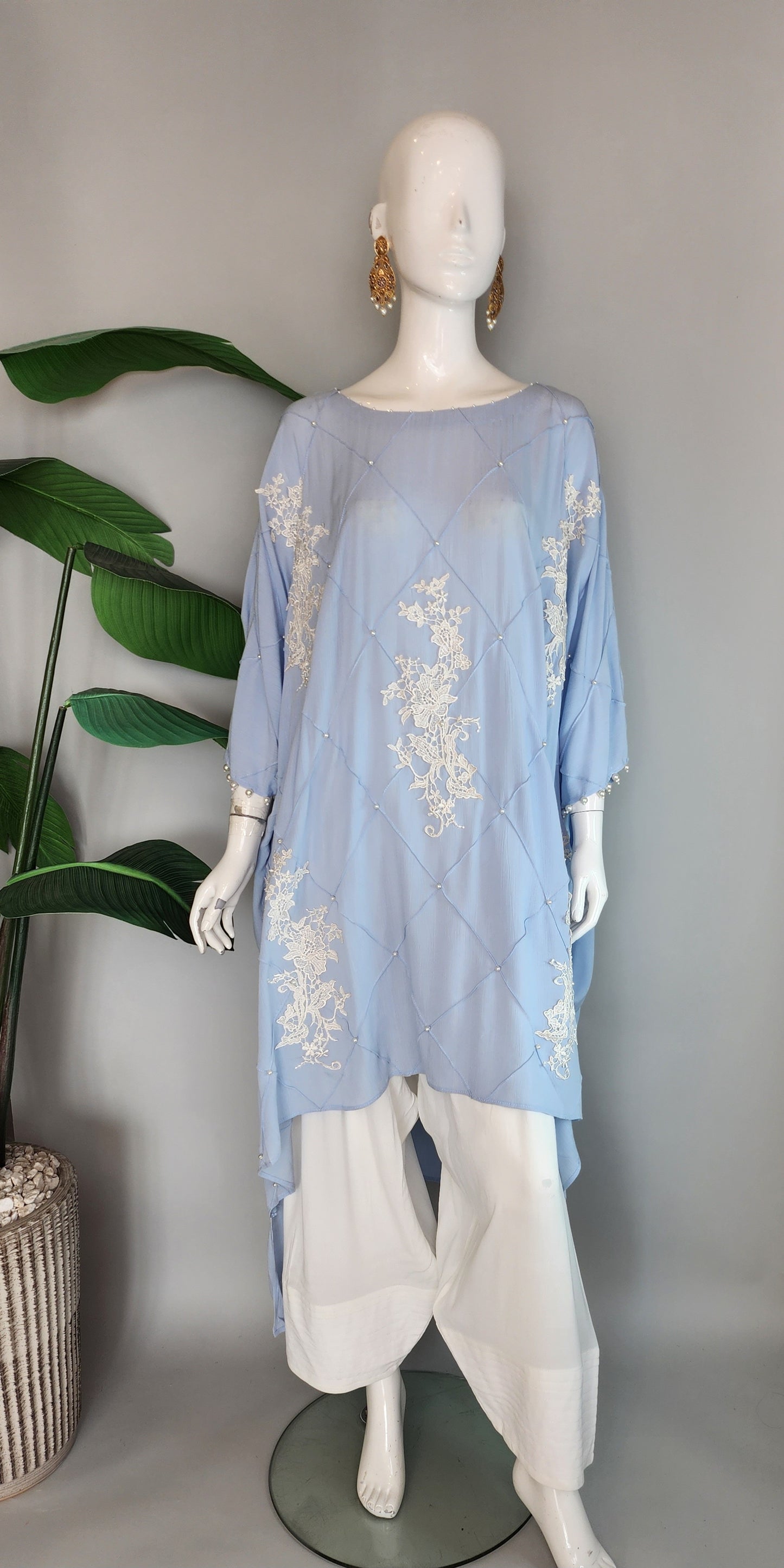 MARIA RAO - Sky Blue Poncho