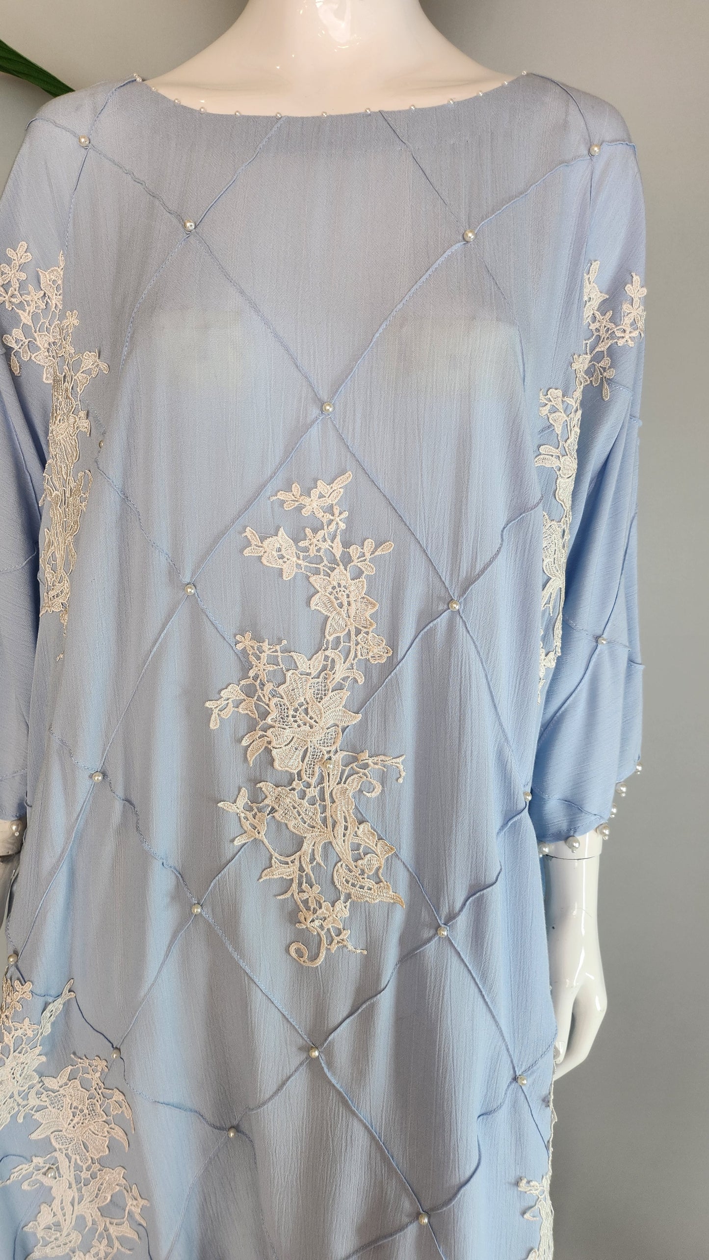 MARIA RAO - Sky Blue Poncho