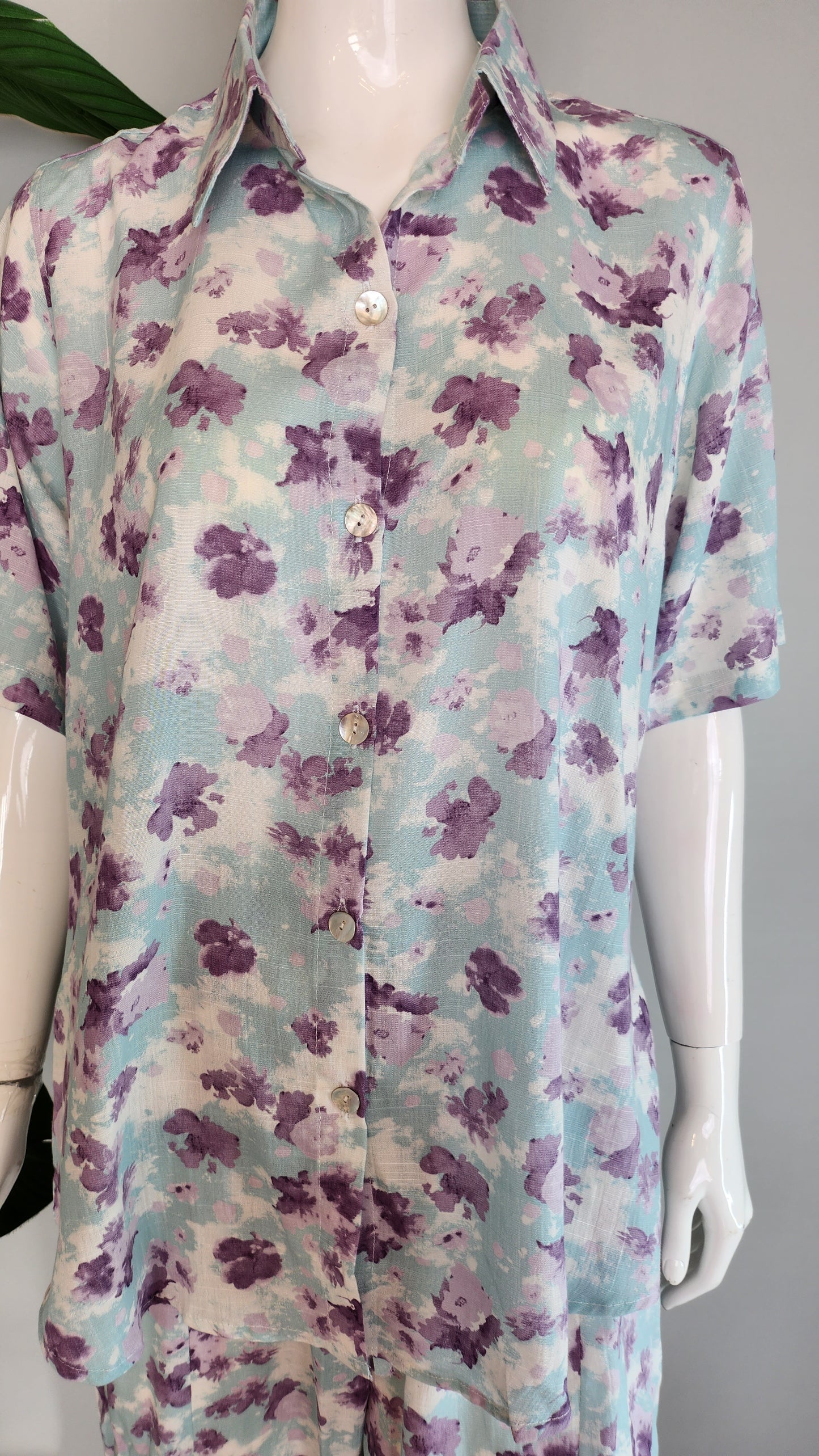 SOBIA GULZAD - Purple Blue Floral Set