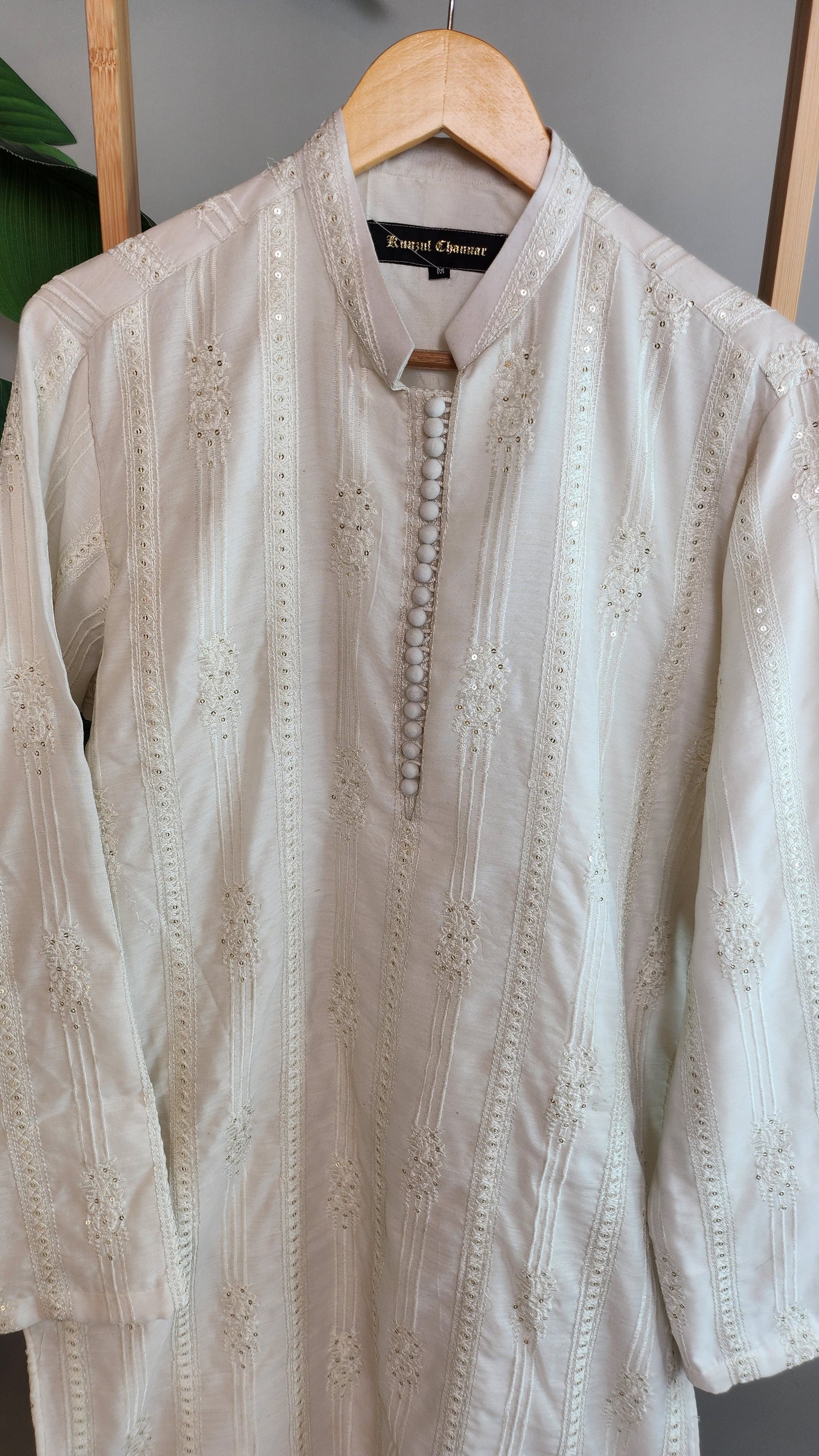 KUNZUL CHANNAR & MENSWEAR - White Emb