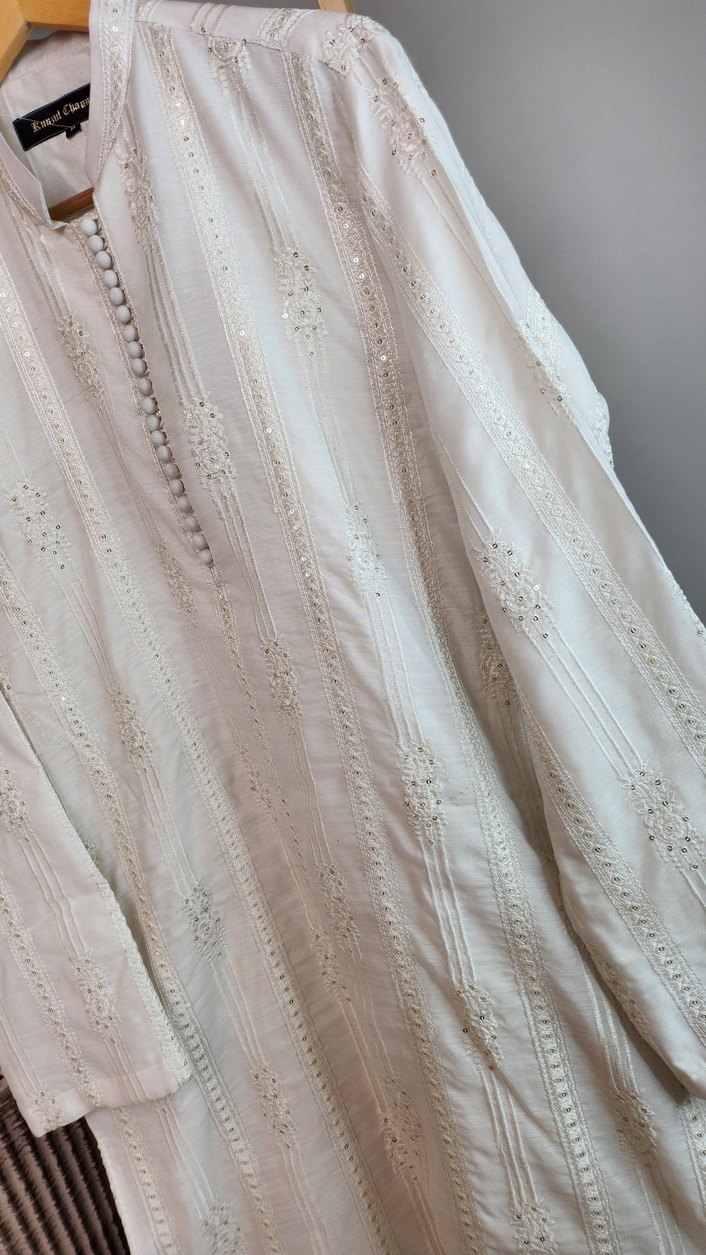 KUNZUL CHANNAR & MENSWEAR - White Emb