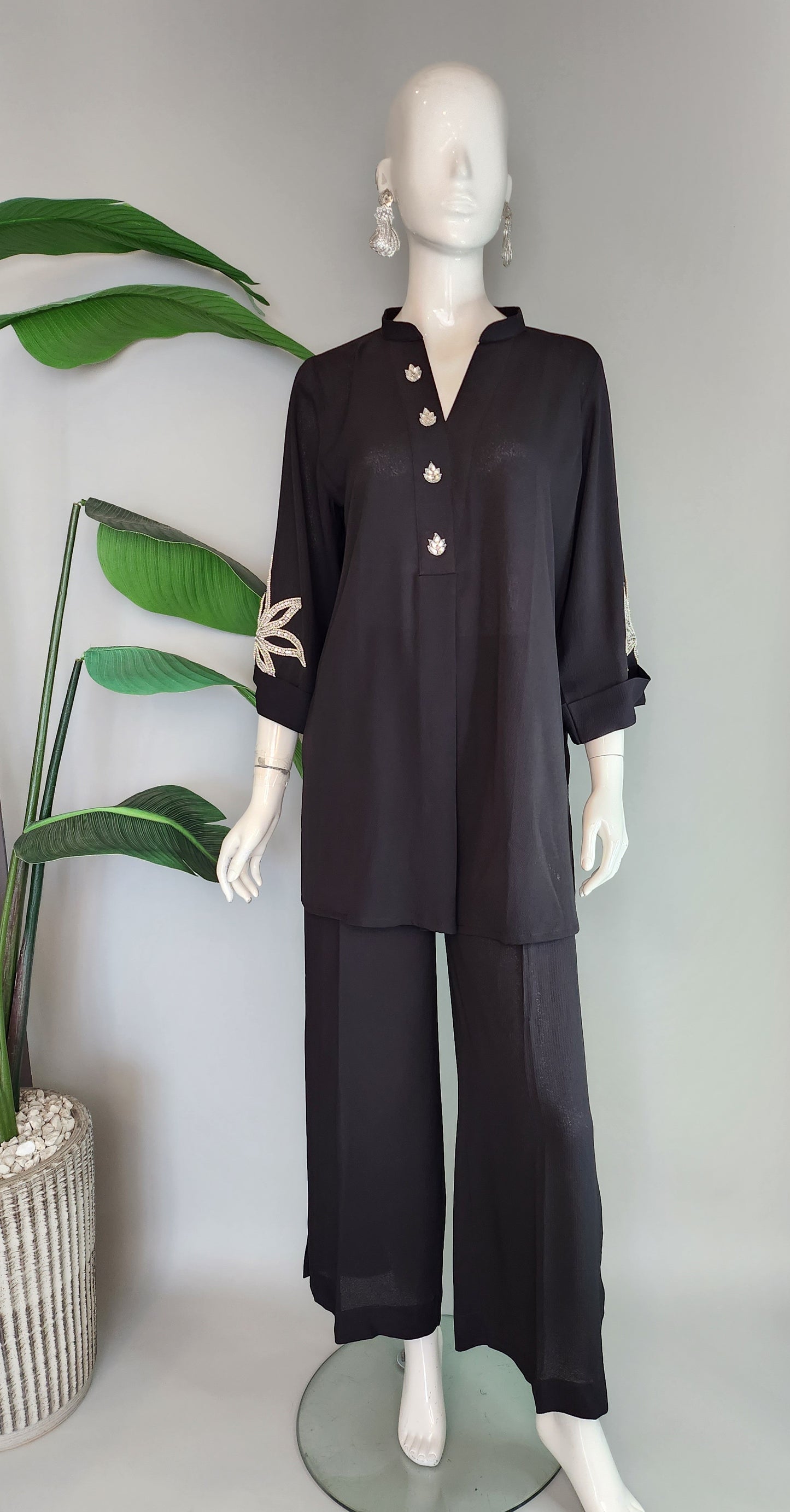 Hafsa Malik - Sea Foam in BLACK Color