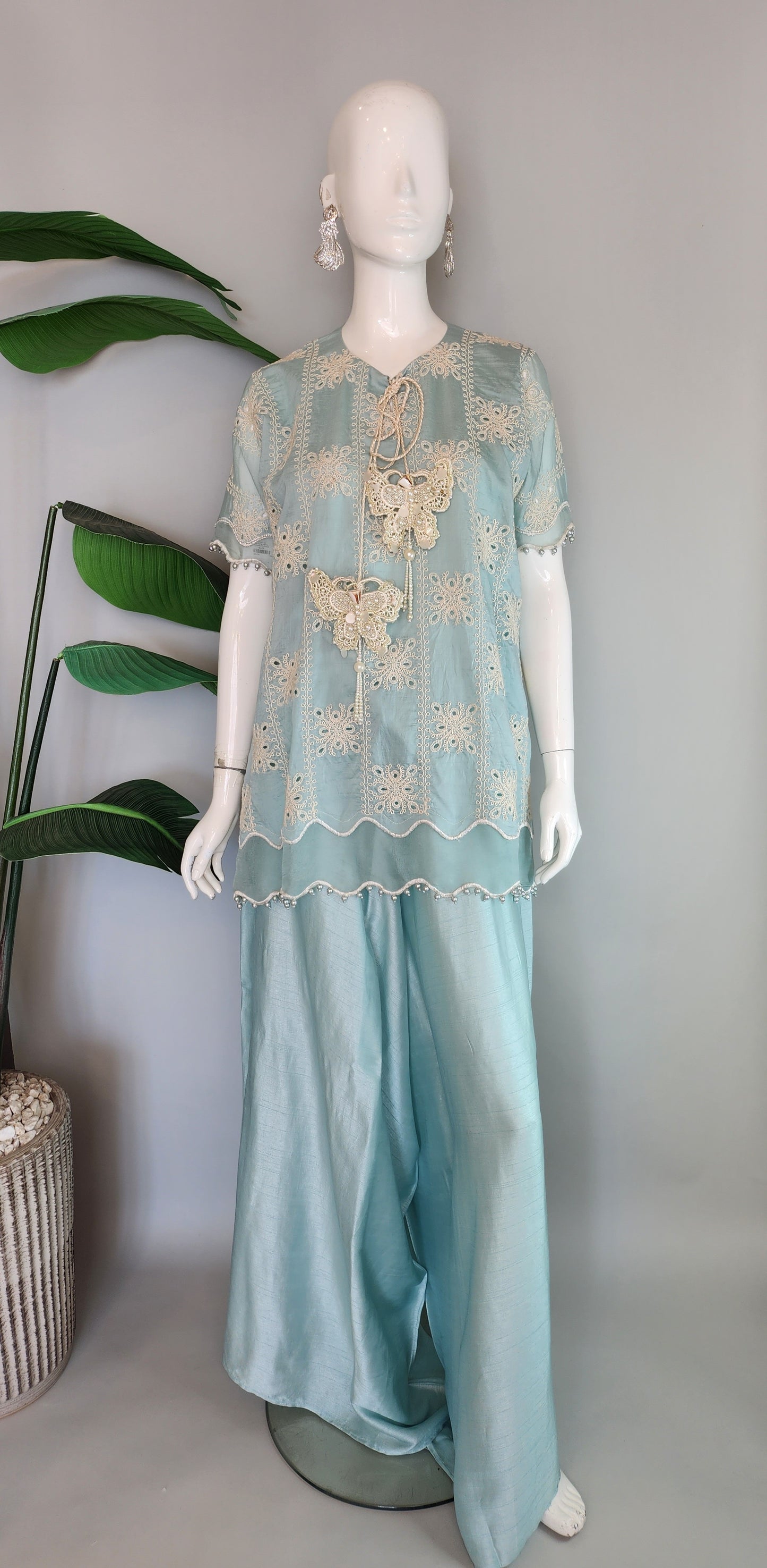ALEENA FAREENA - Butterfly in Ice Blue color