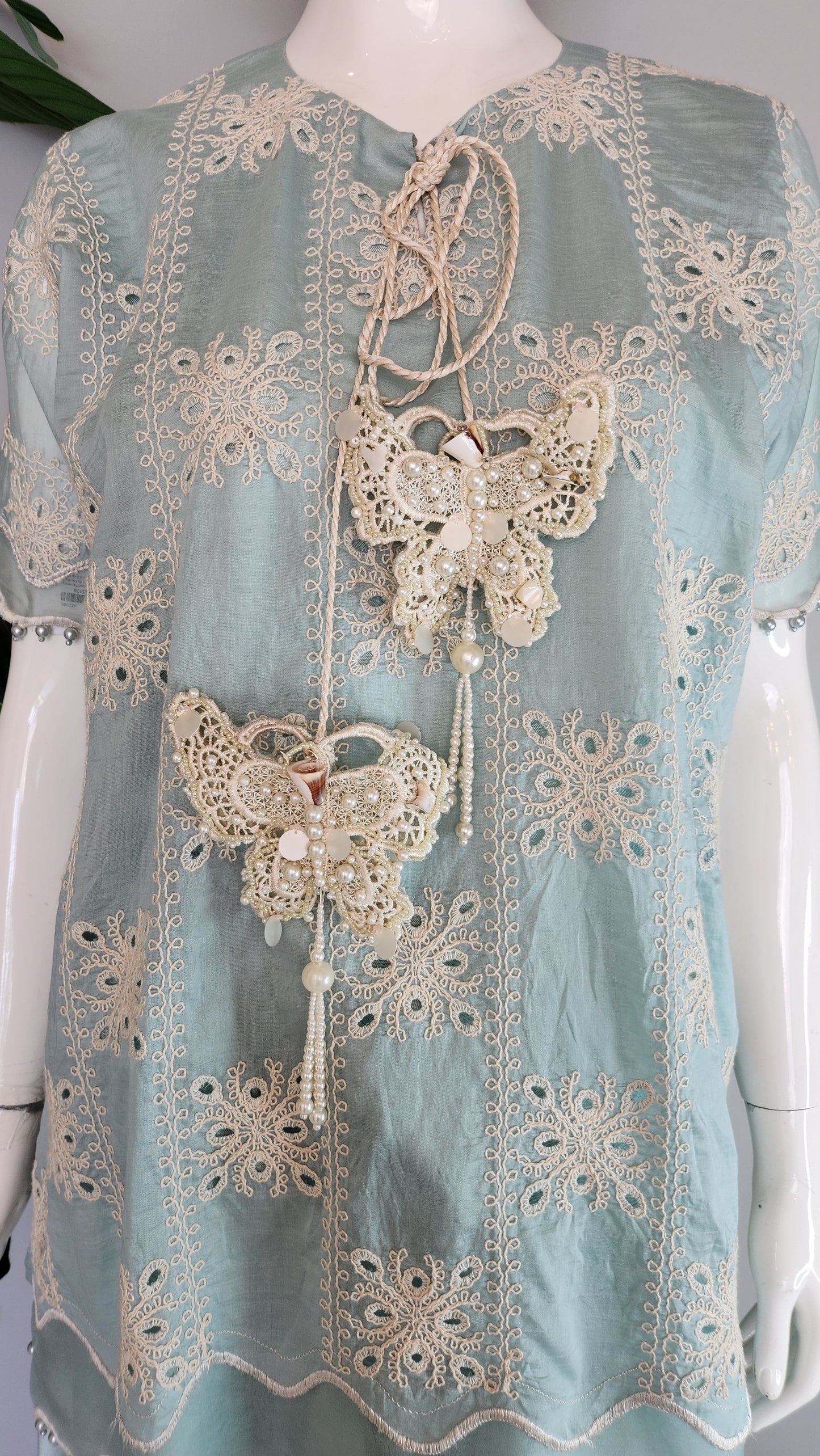 ALEENA FAREENA - Butterfly in Ice Blue color