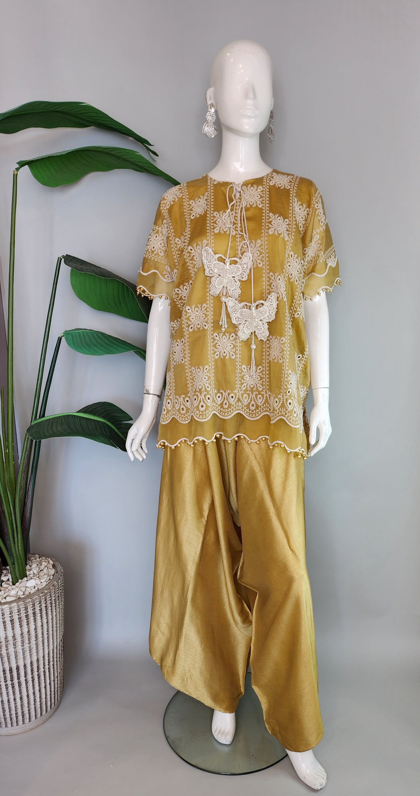 ALEENA FAREENA - Mustard Color Butterfly