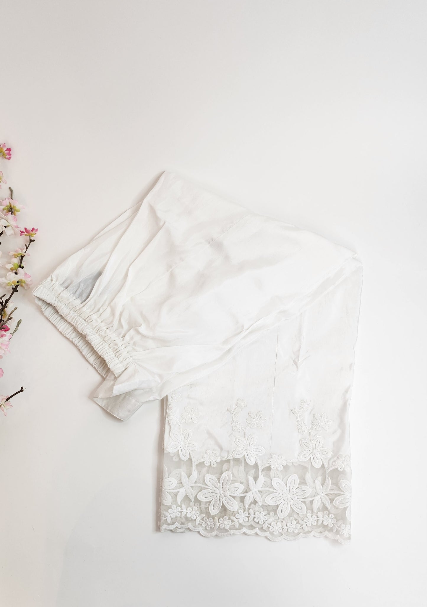 SABEEN MANEKIA - White culottes korean silk