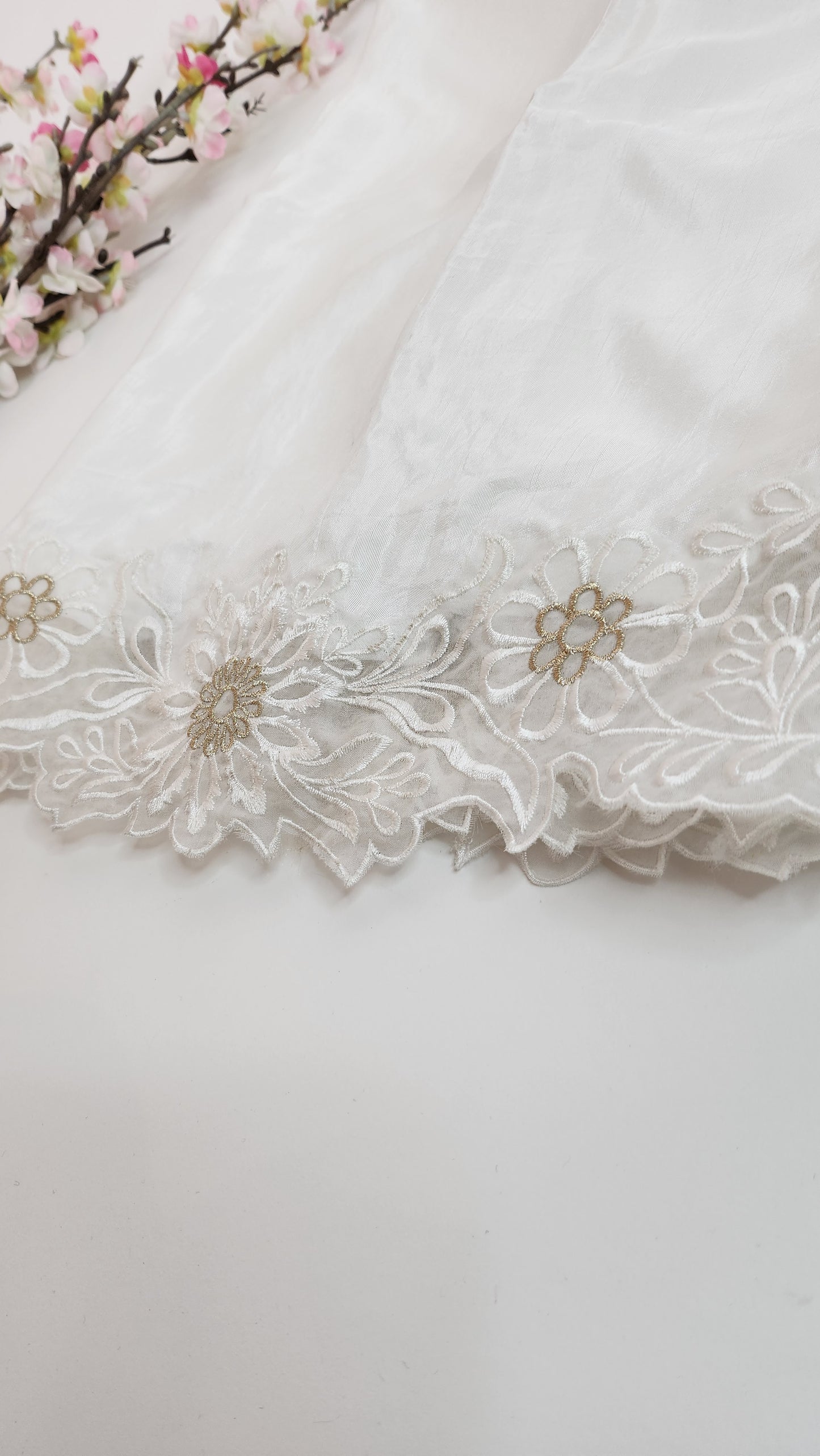 SABEEN MANEKIA - Gold and White- Cullotes