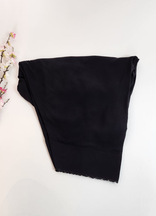 Wajeeha Ansari - Black Farshi Shalwar with lace