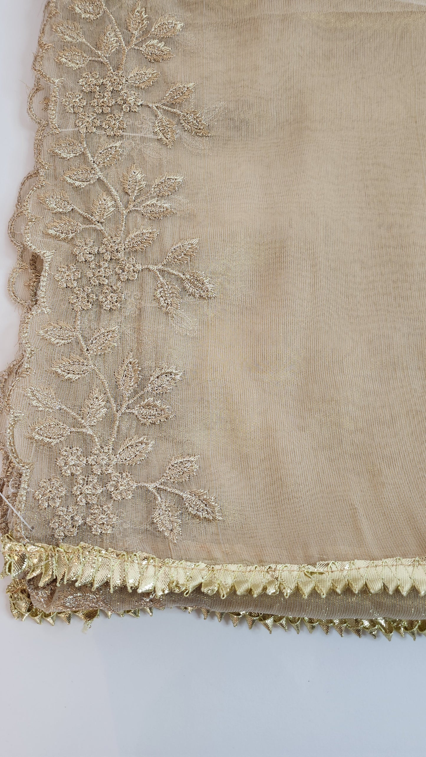 SABEEN MANEKIA - Gold- Mesoori with Cutwork Duppata