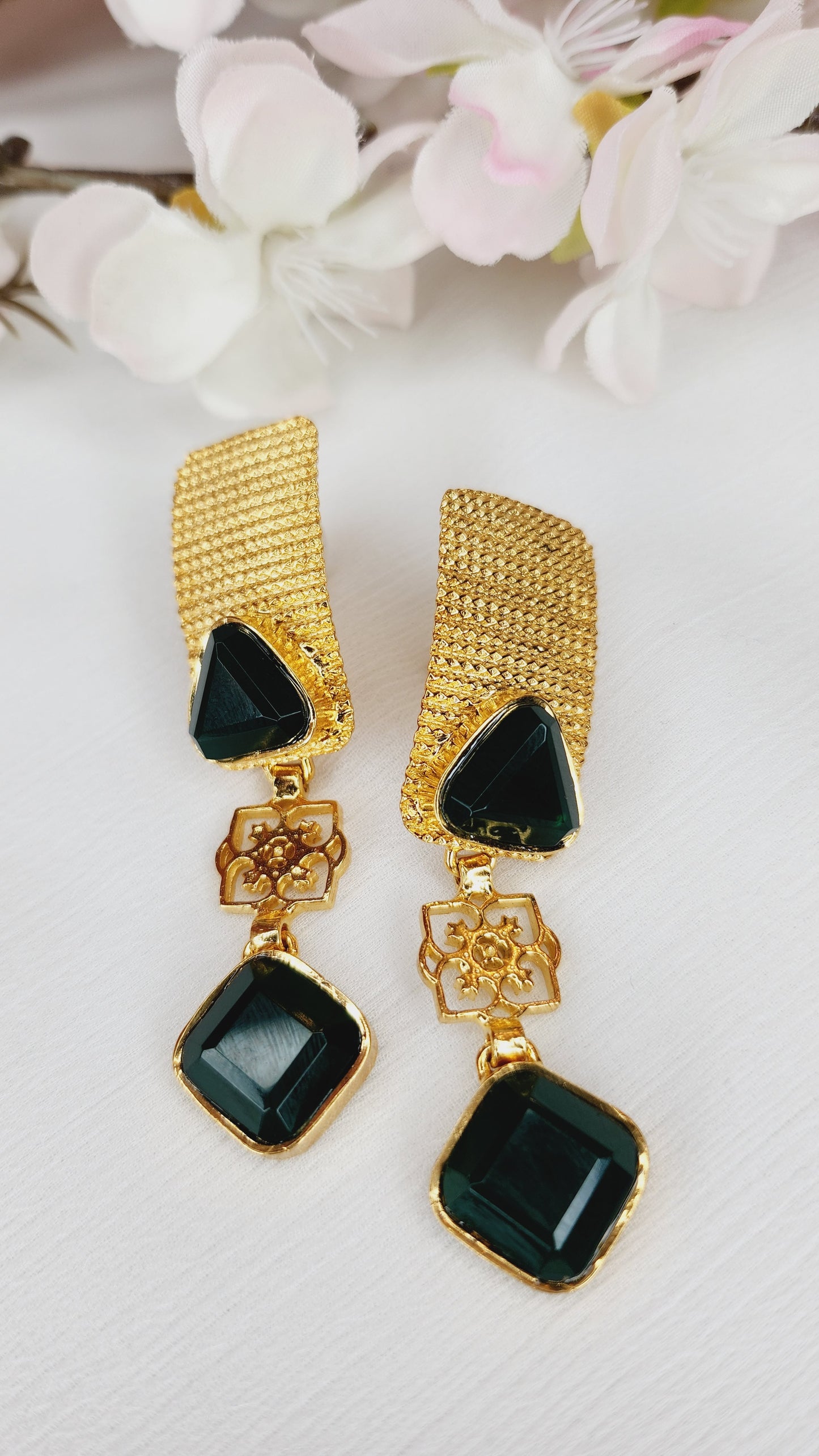CHARBAGH Jewelry - Layla Emerald Earrings