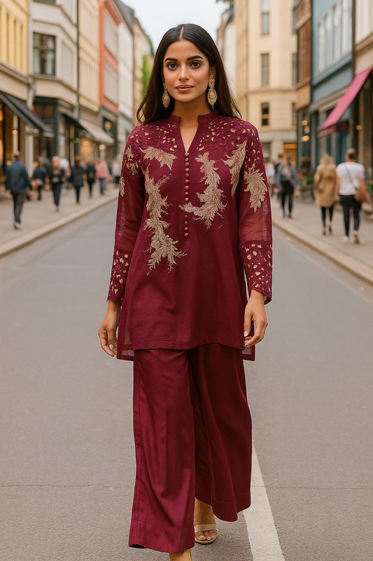 ALEENA FAREENA - Maroon Ximena