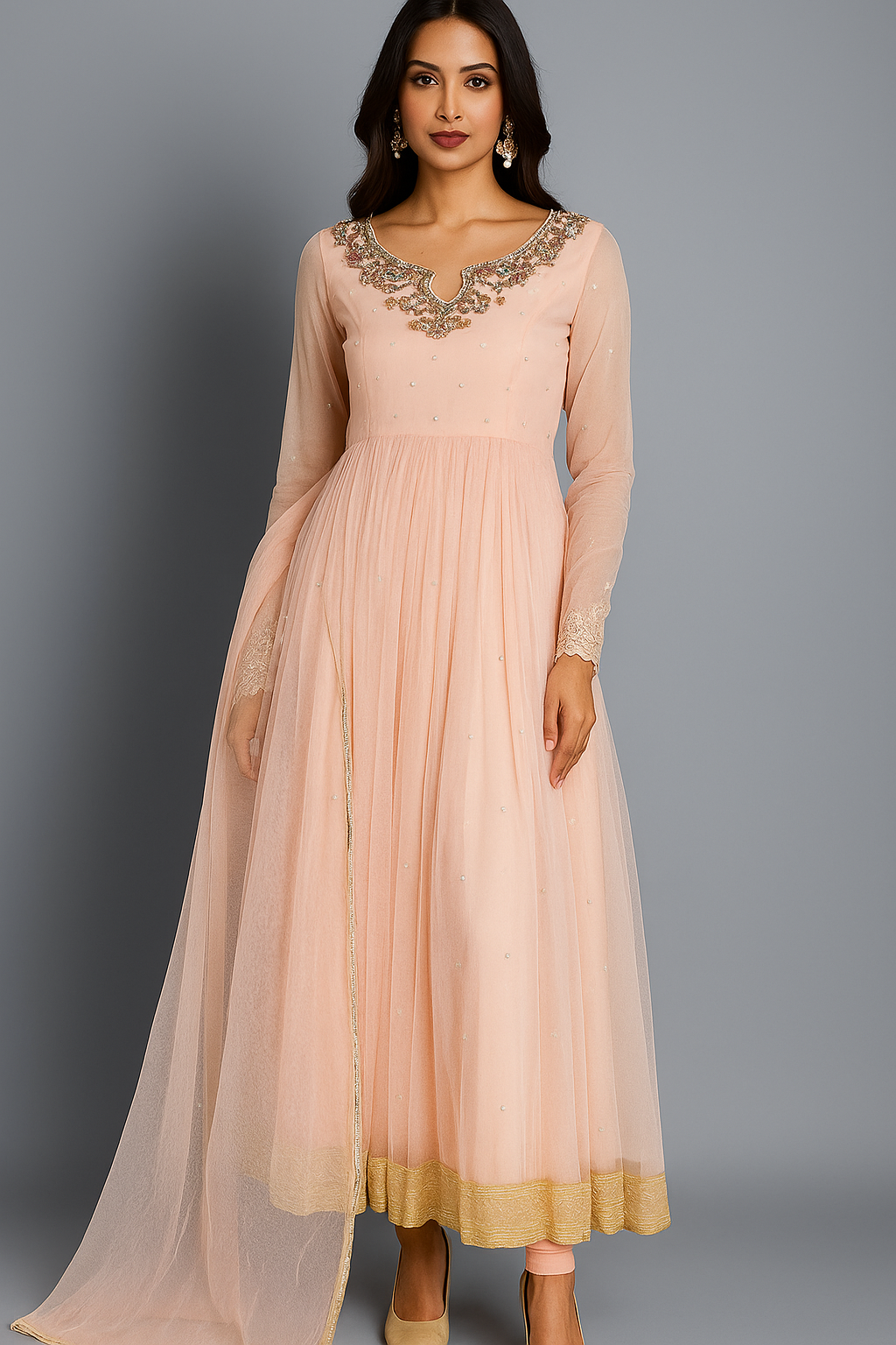 FATIMA KHAN - Peach Dress