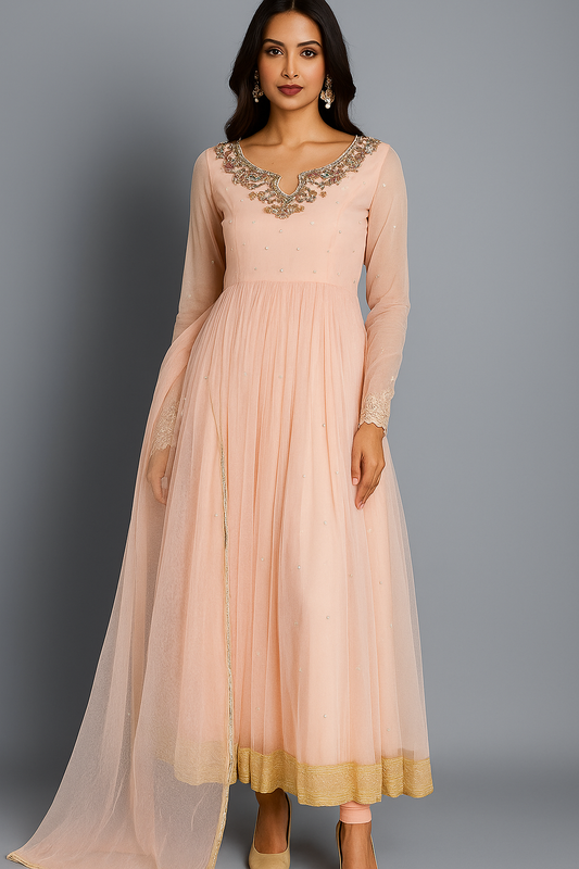 FATIMA KHAN - Peach Dress