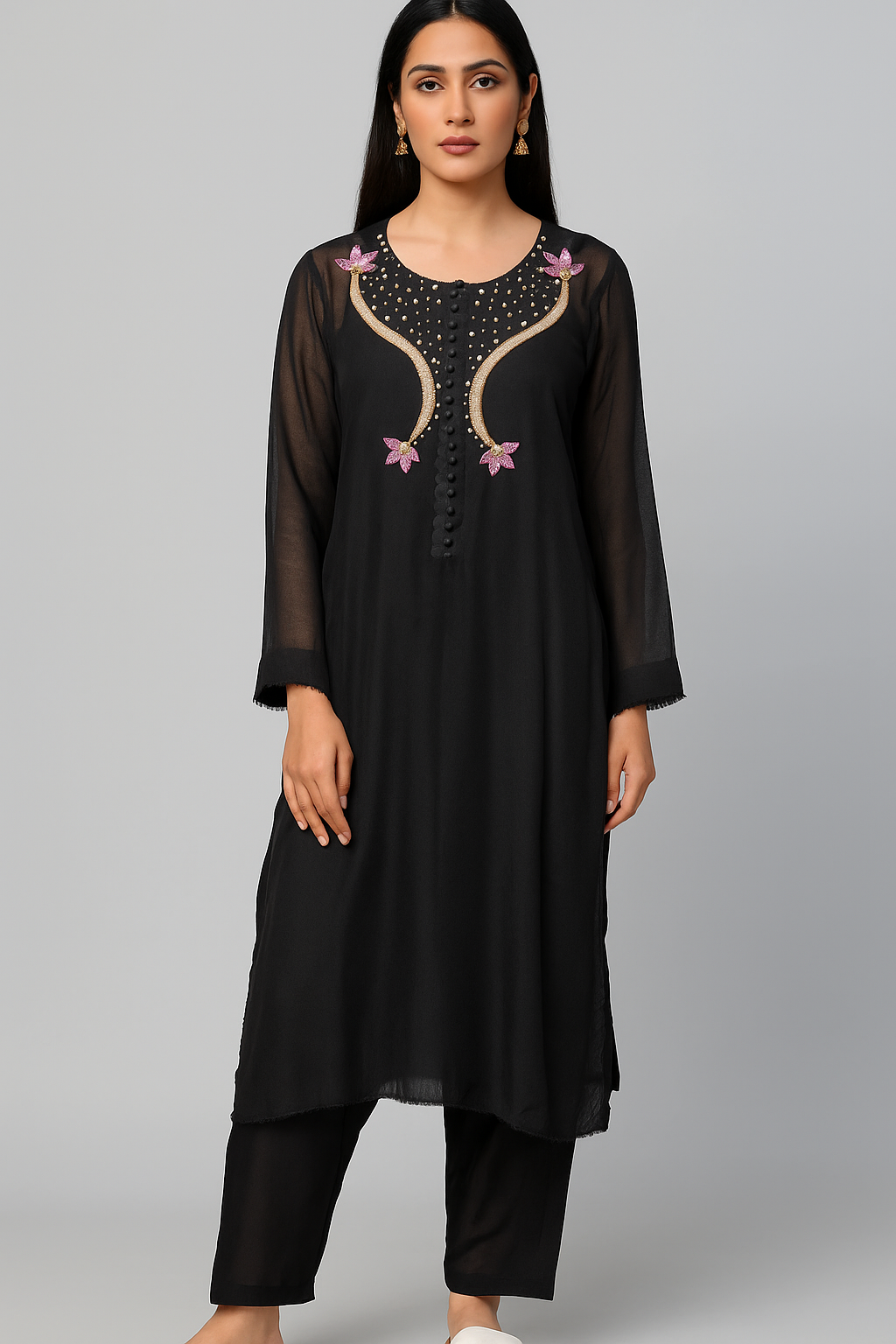 SAMMY K - Black with hand embellishment
