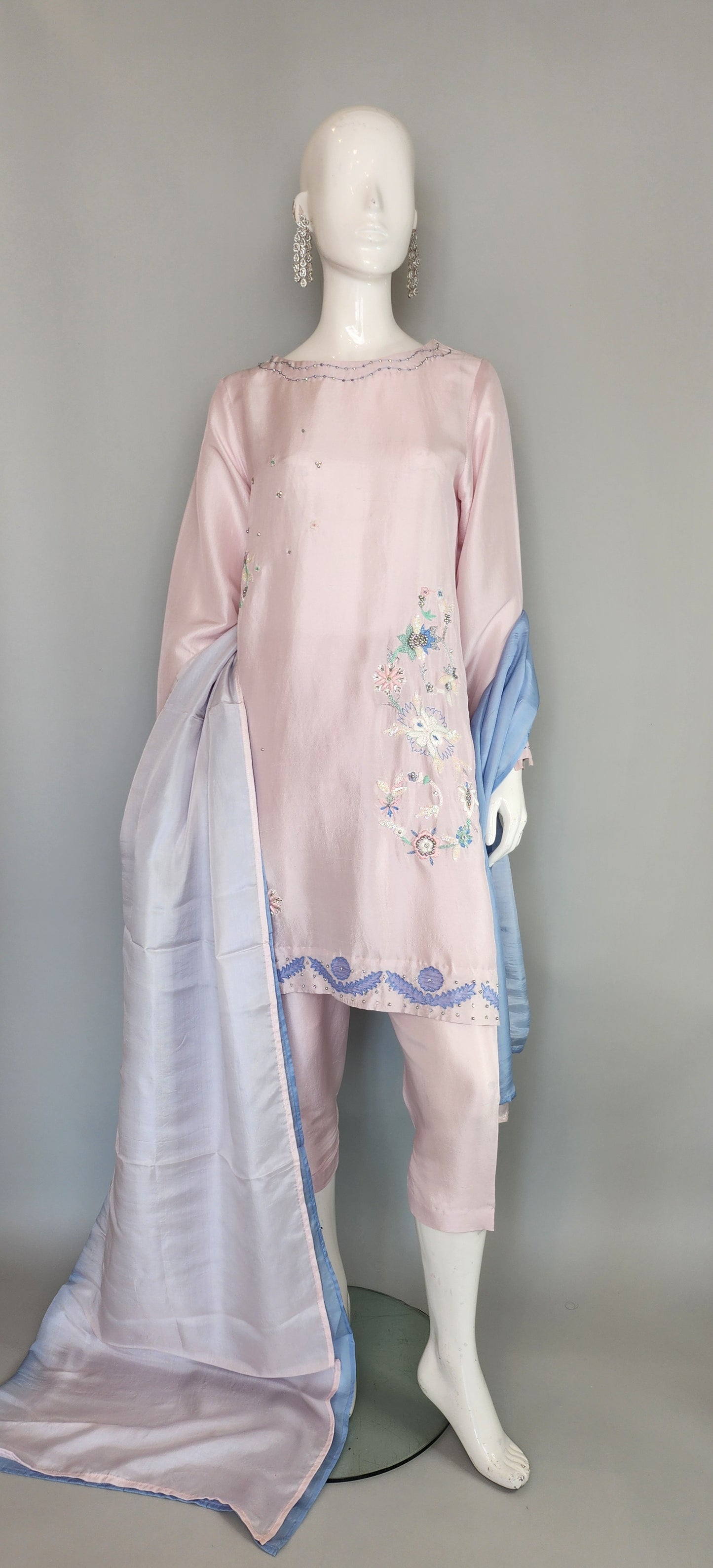 FARAH ZUBAIR - Pink Rawsilk