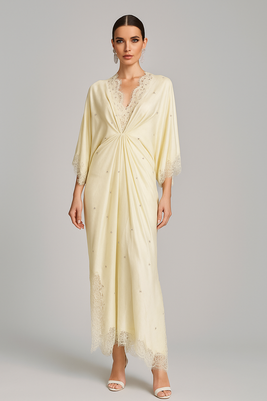 UMA DARA - Jasmine in Lime Yellow Color