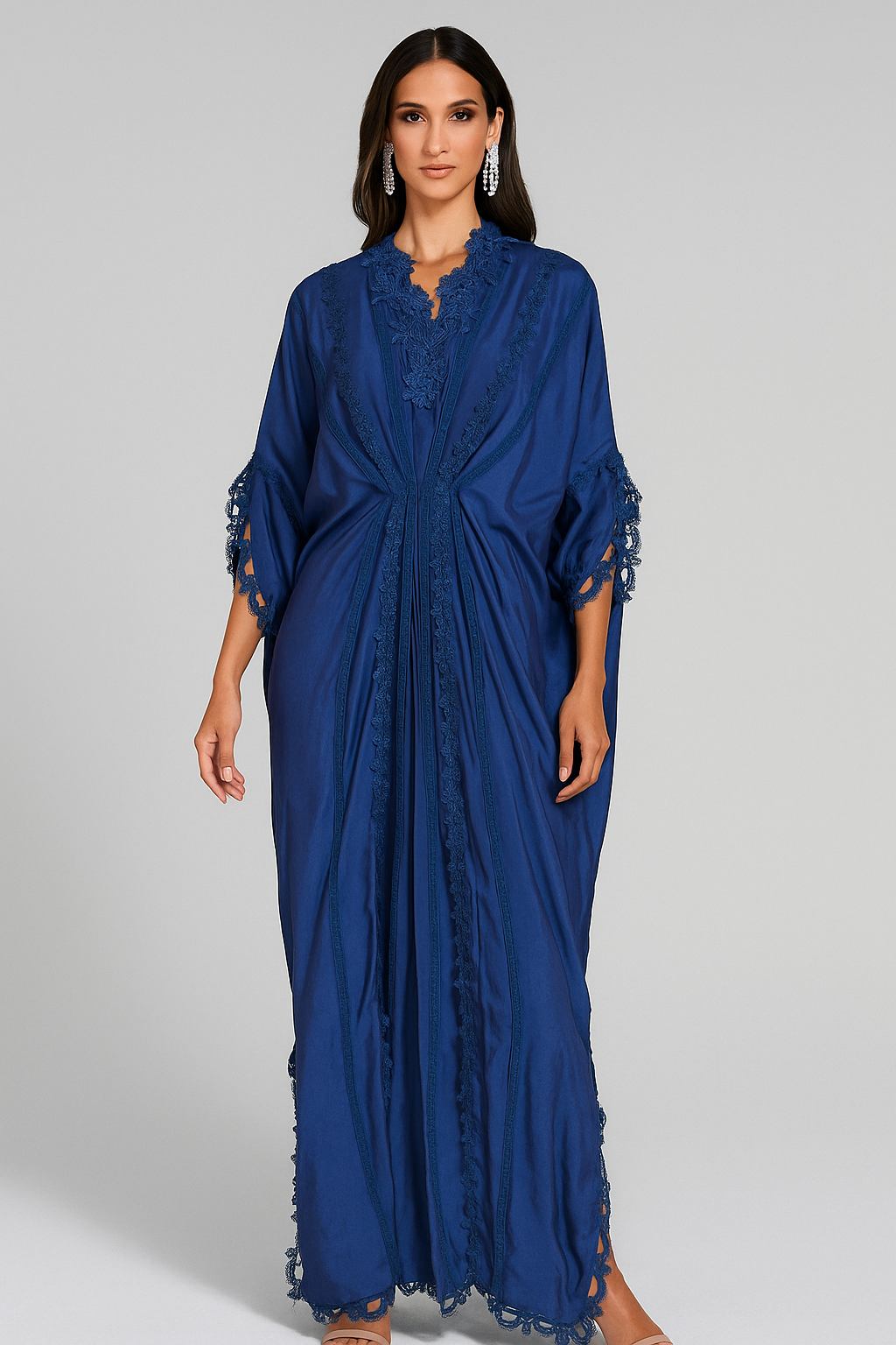 UMA DARA - Rose Kaftan in Navy blue Color