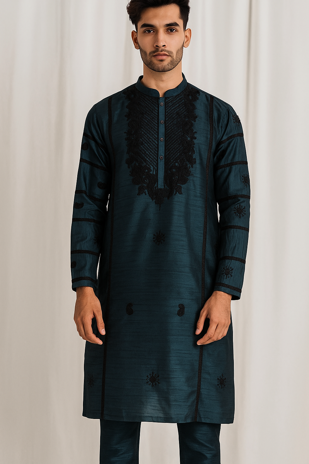 KUNZUL CHANNAR & MENSWEAR - Ferozi Front Panel