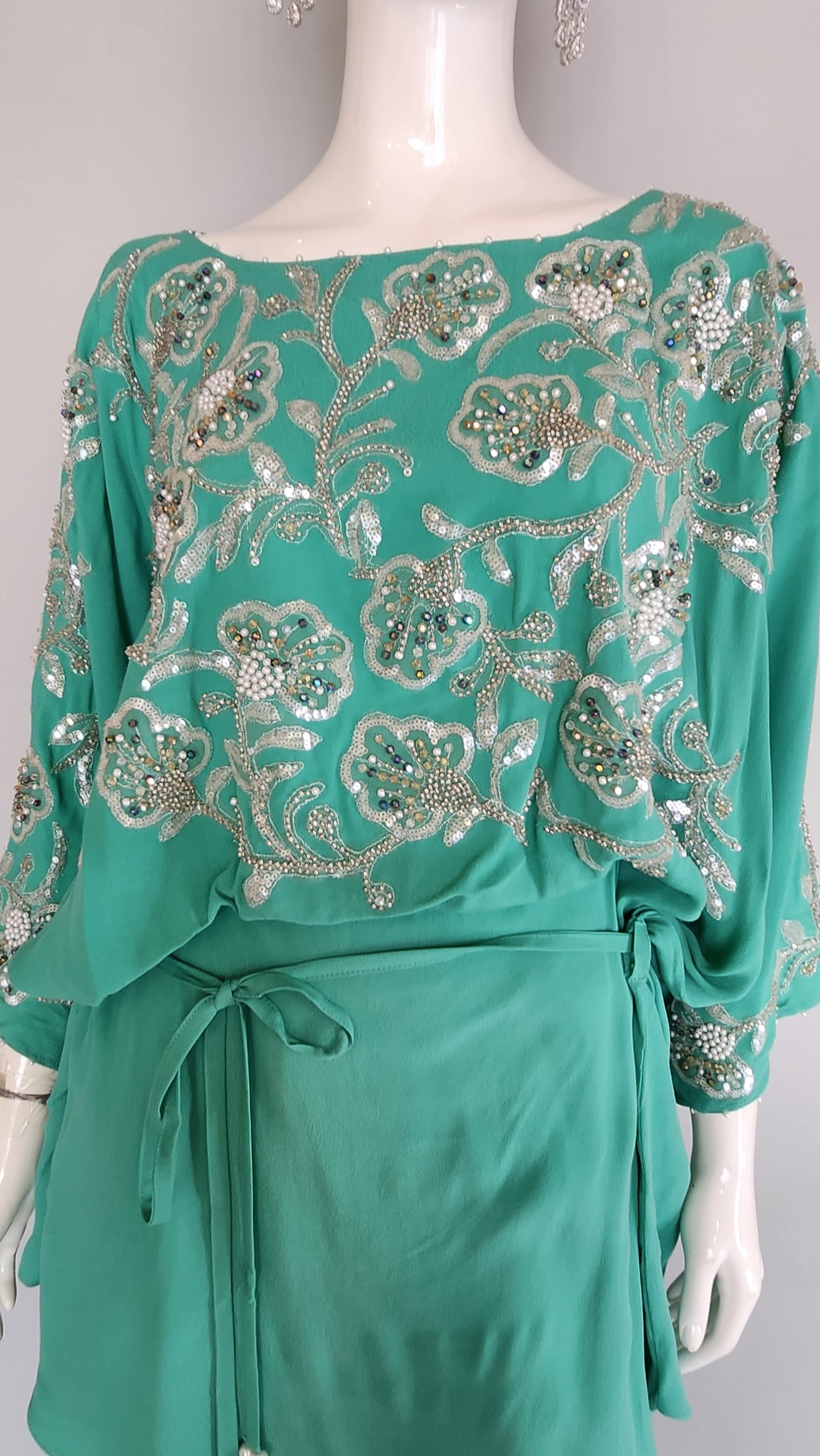 MARIA RAO - Seafoam Green cutdana