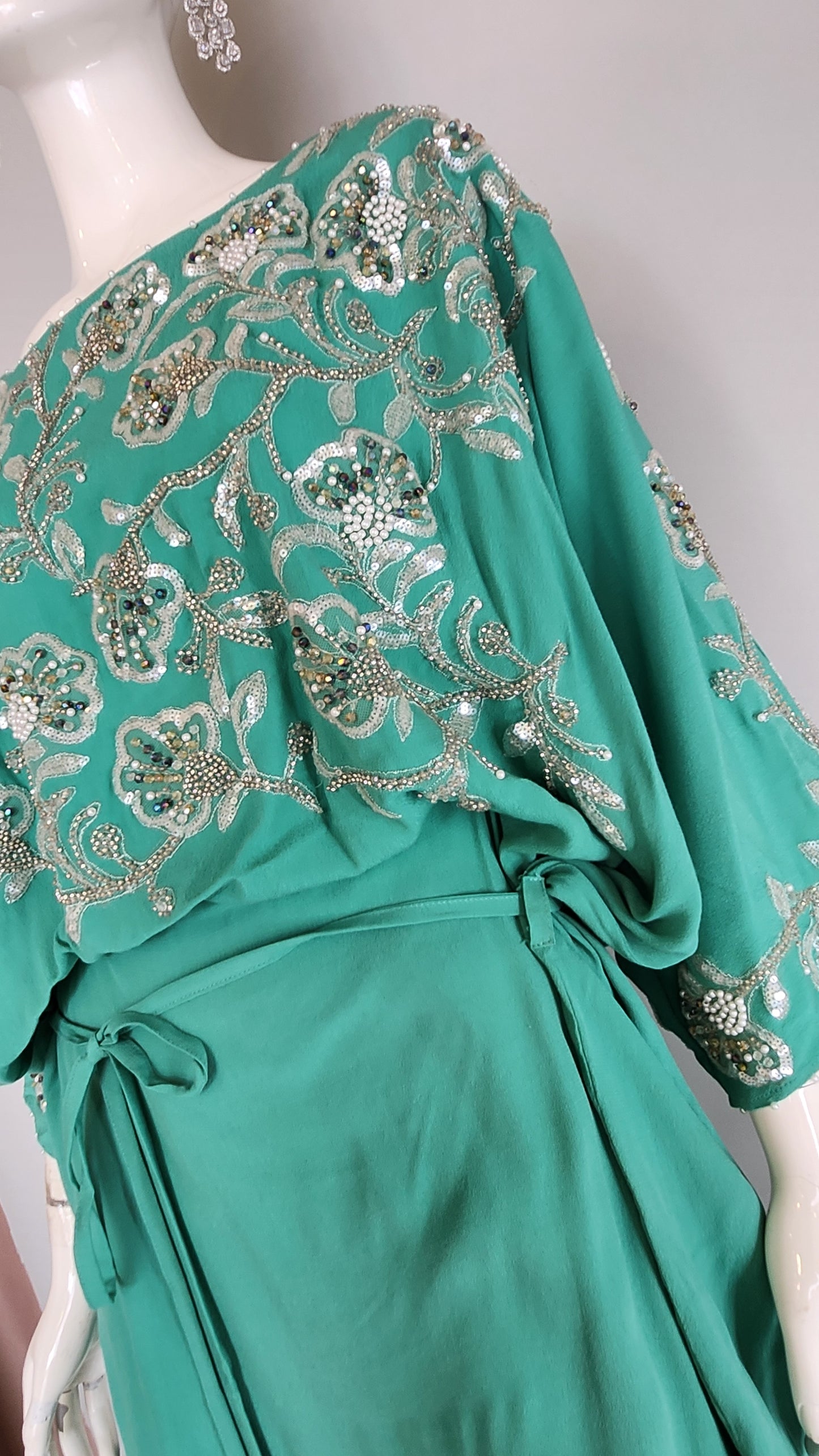 MARIA RAO - Seafoam Green cutdana