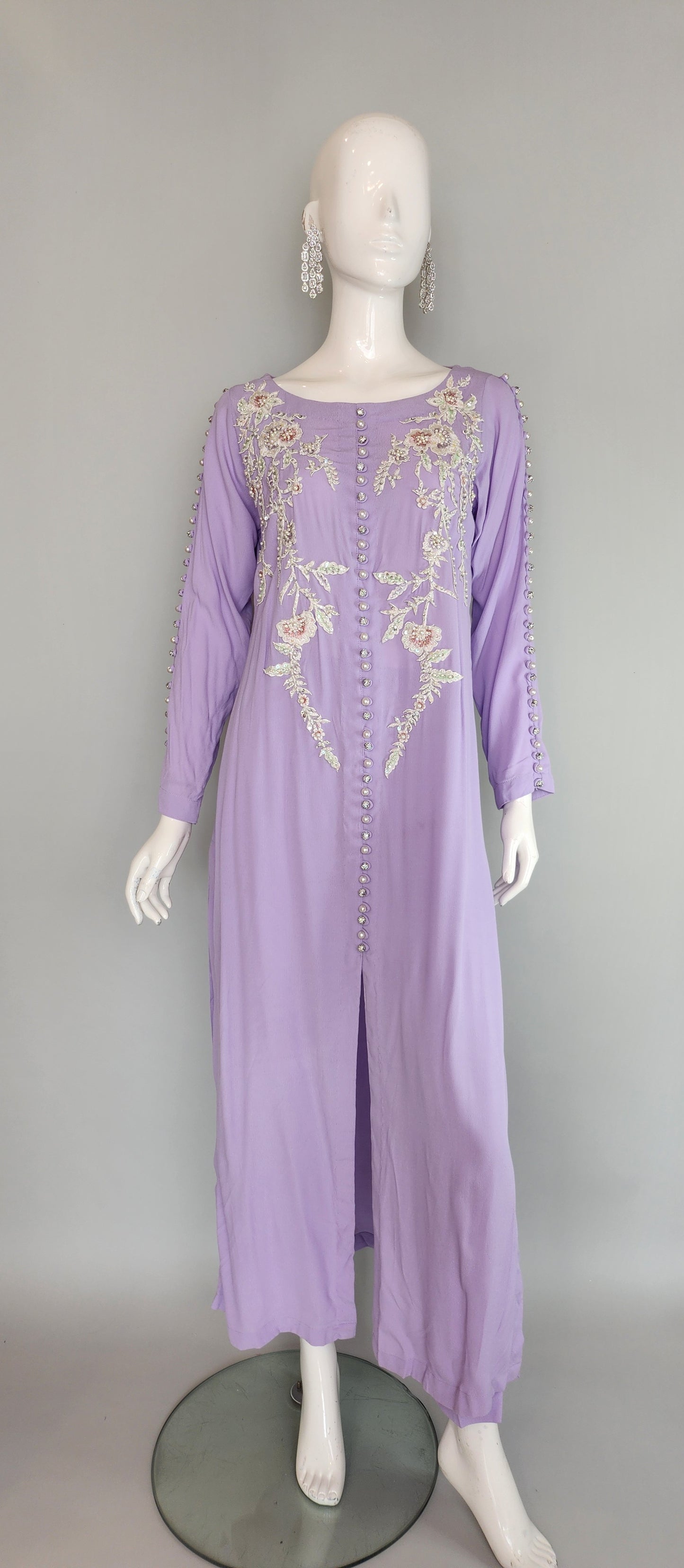 MARIA RAO - Lilac Front-open with embroidery