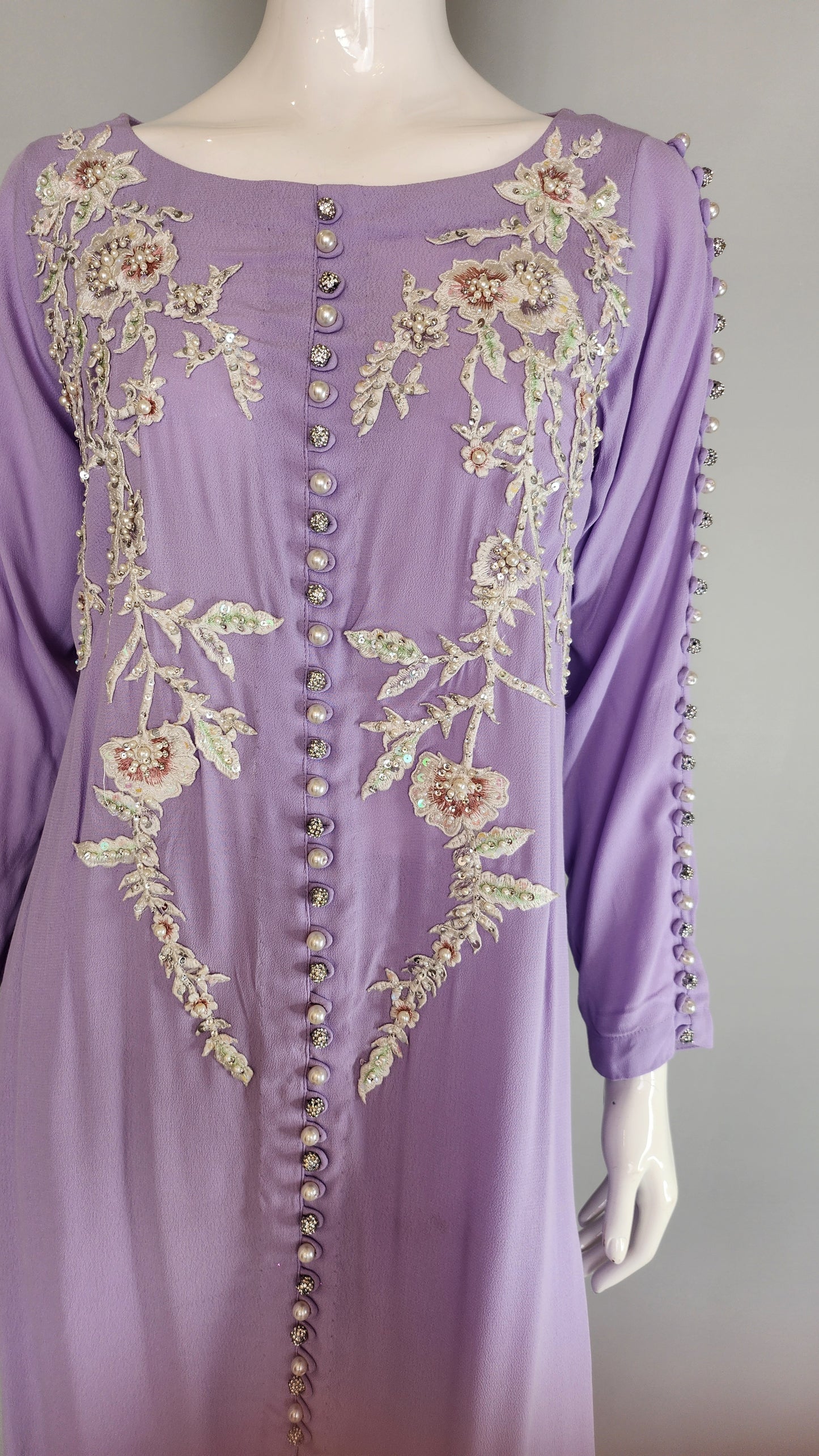 MARIA RAO - Lilac Front-open with embroidery