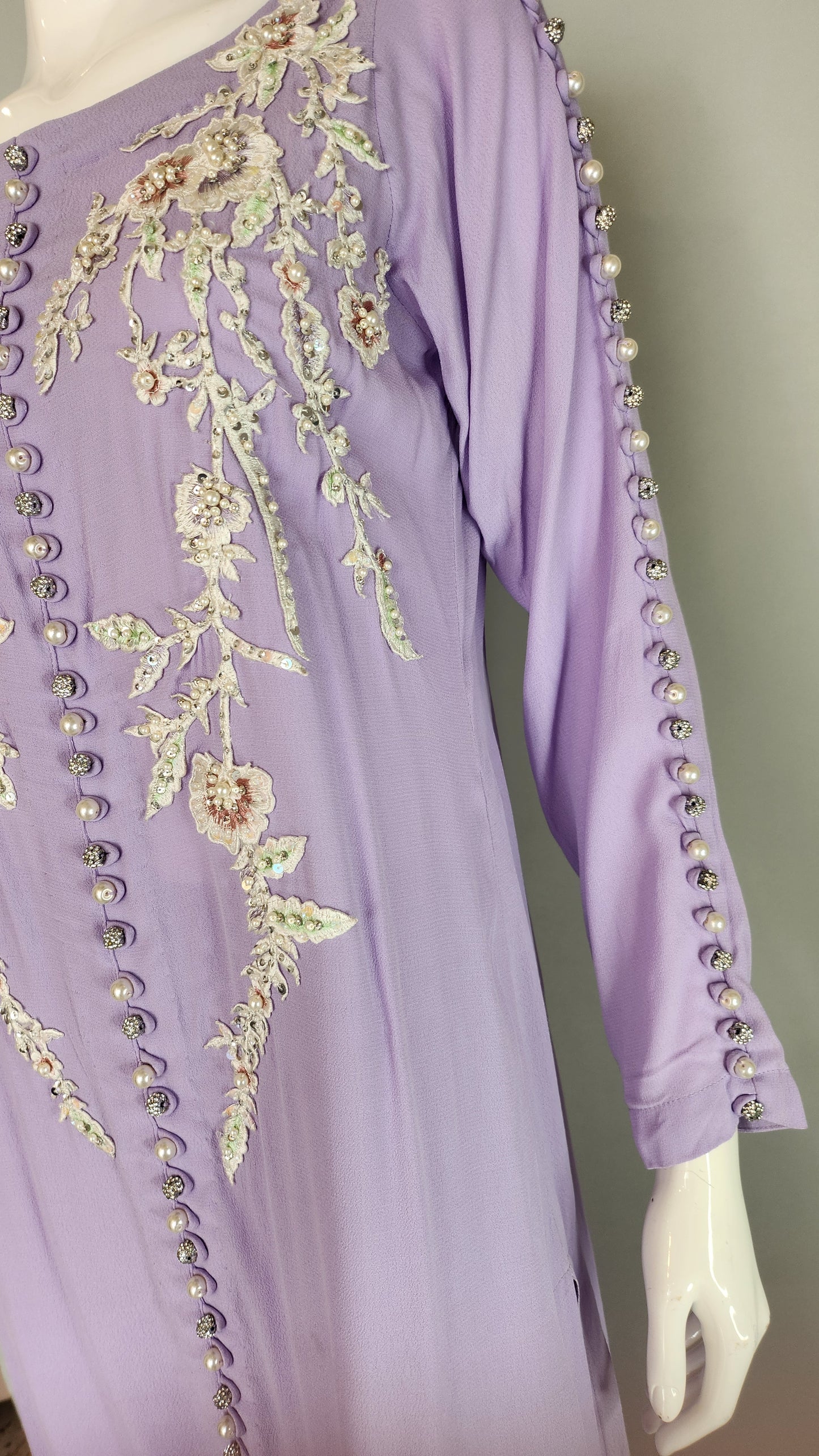 MARIA RAO - Lilac Front-open with embroidery