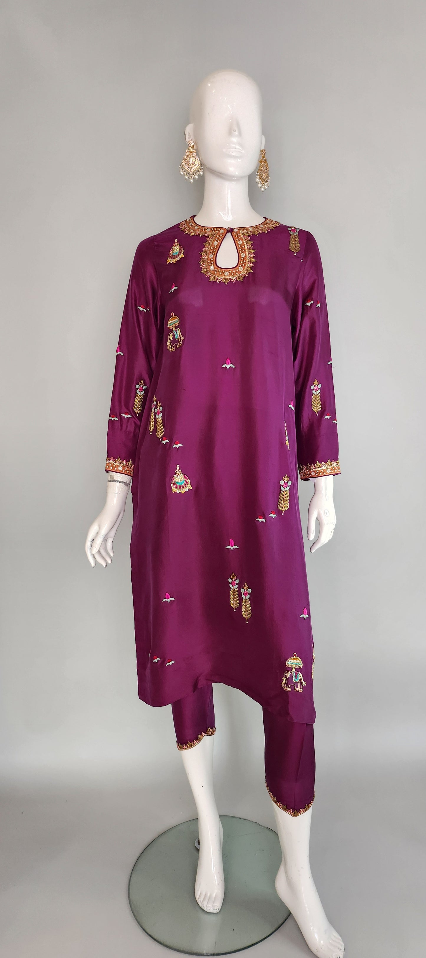 KOMAL LAKHANI - Purple Rawsilk